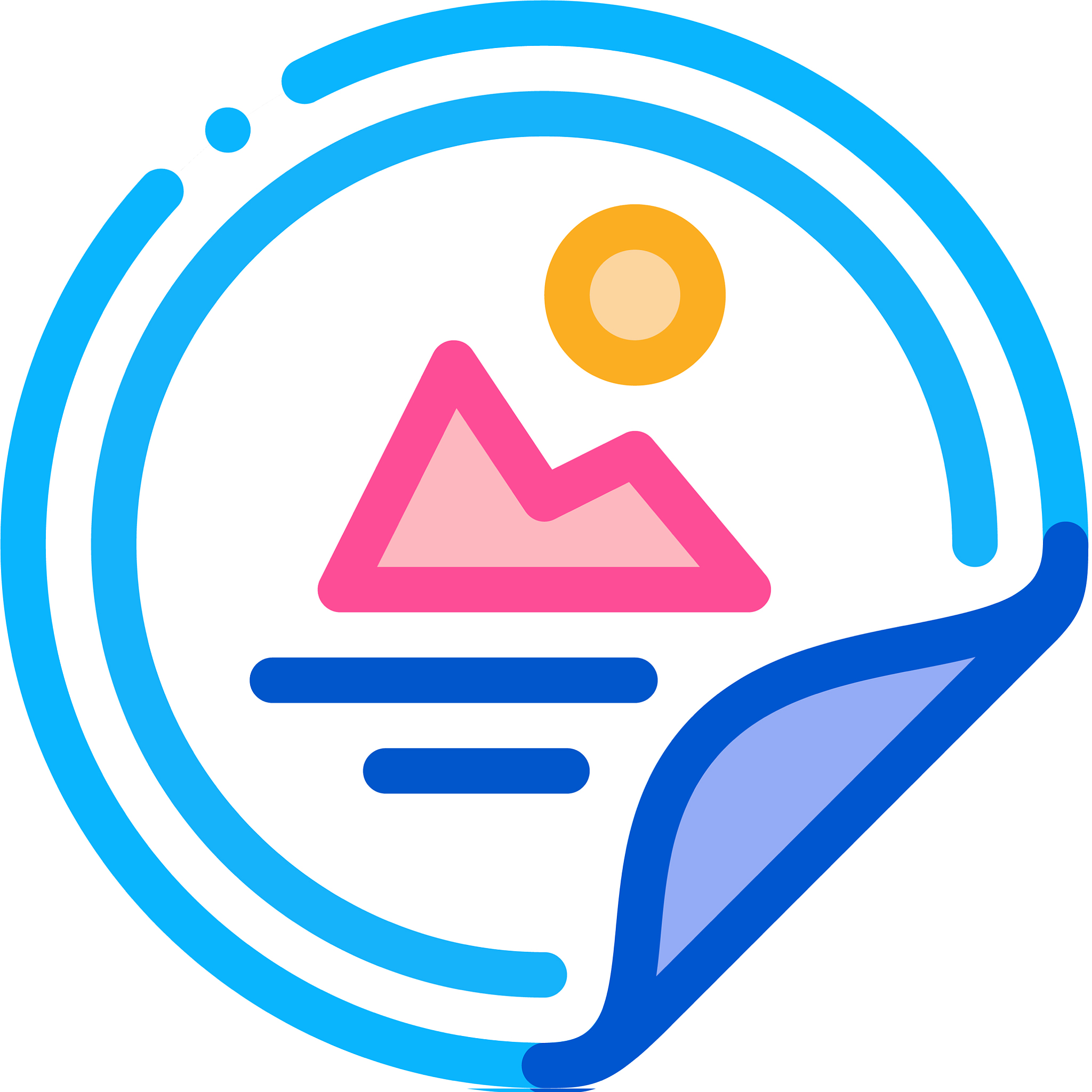 color sticker icon outline