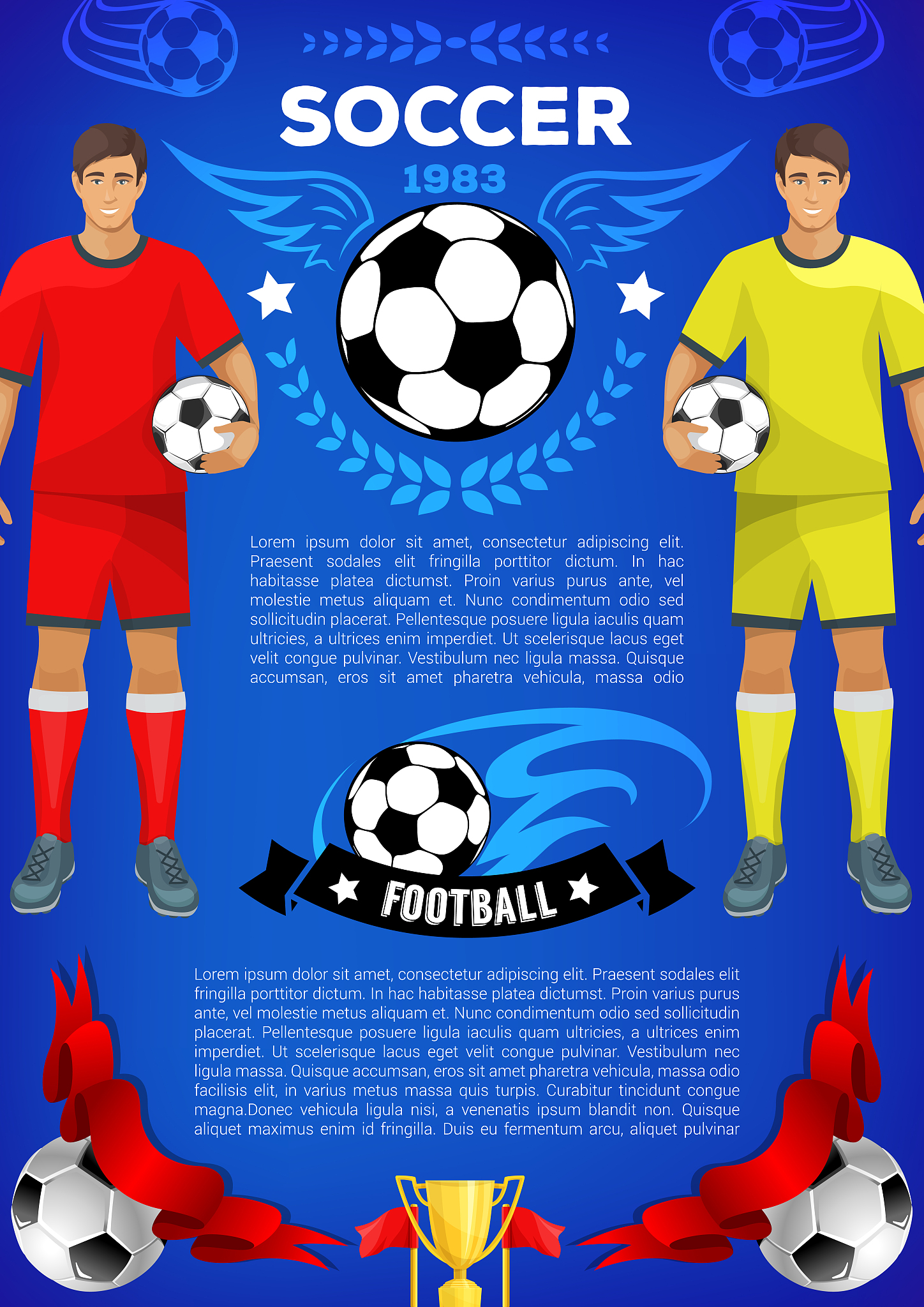 soccer sport game banner for football club or team