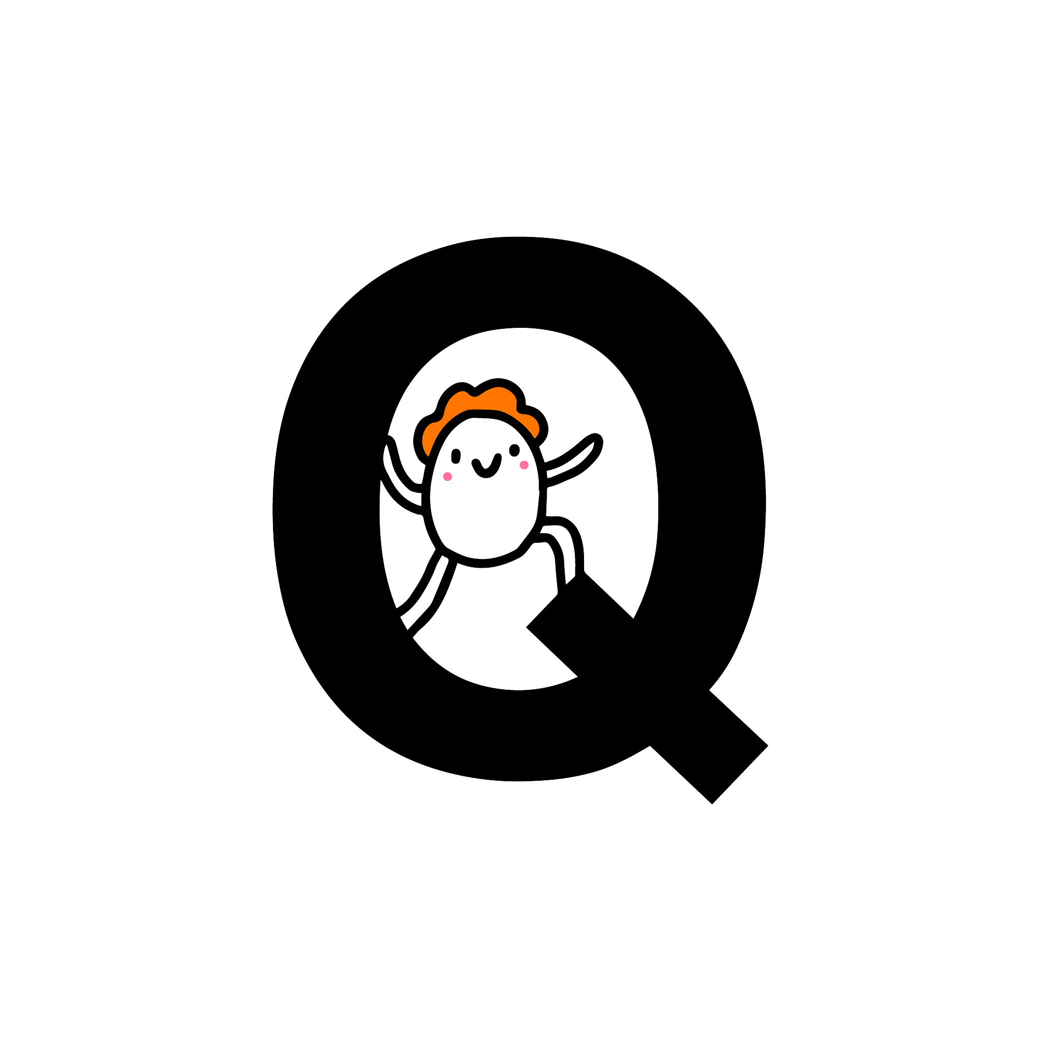 可爱的,英文字母<strong>q</strong>,绘画插图,卡通,男人,手,漫画书,字母,英文字母t