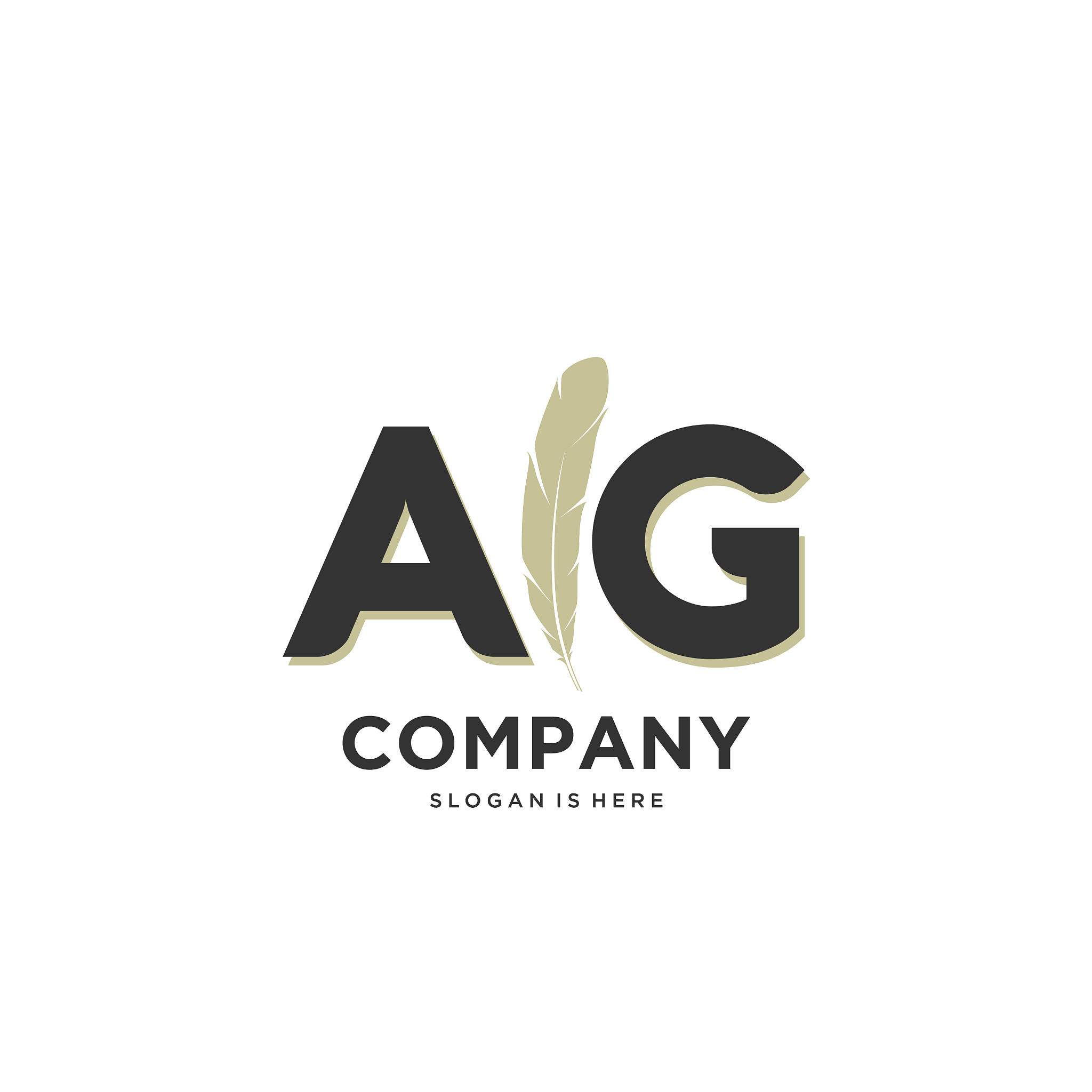 initial ag letter unique attractive creative