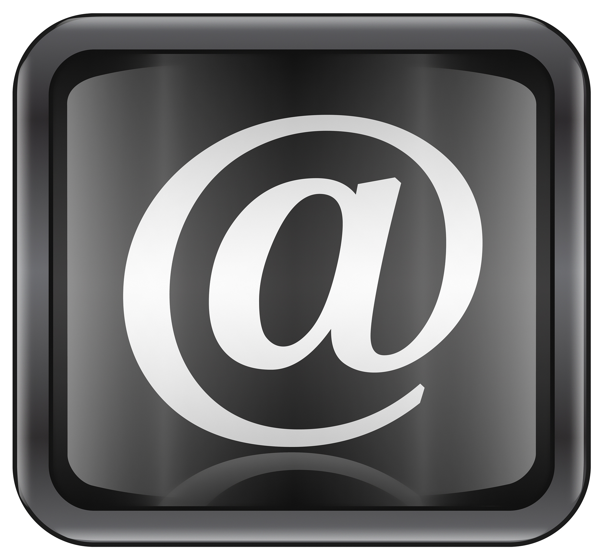 mail icon black, isolated on white background