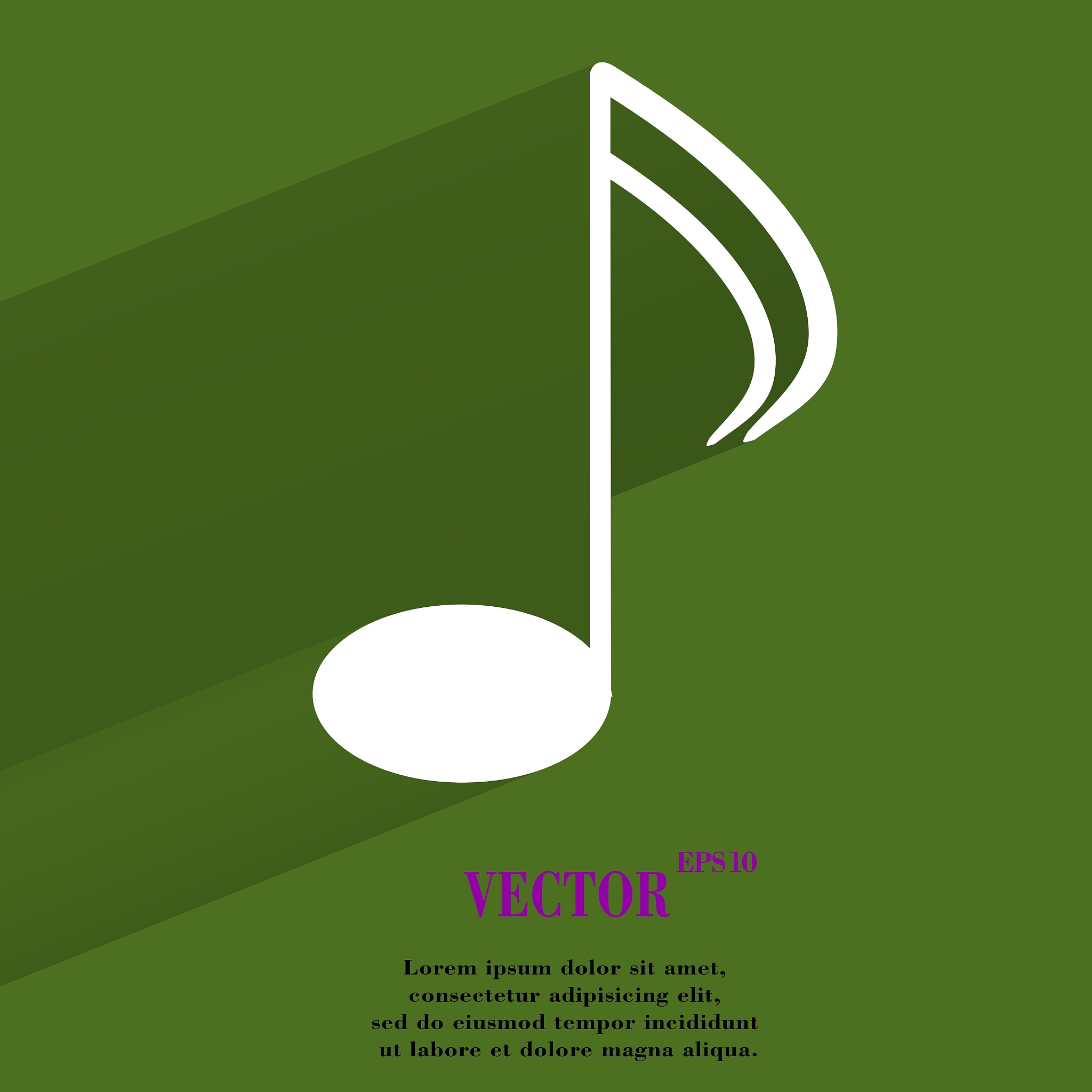 music elements notes web icon flat design