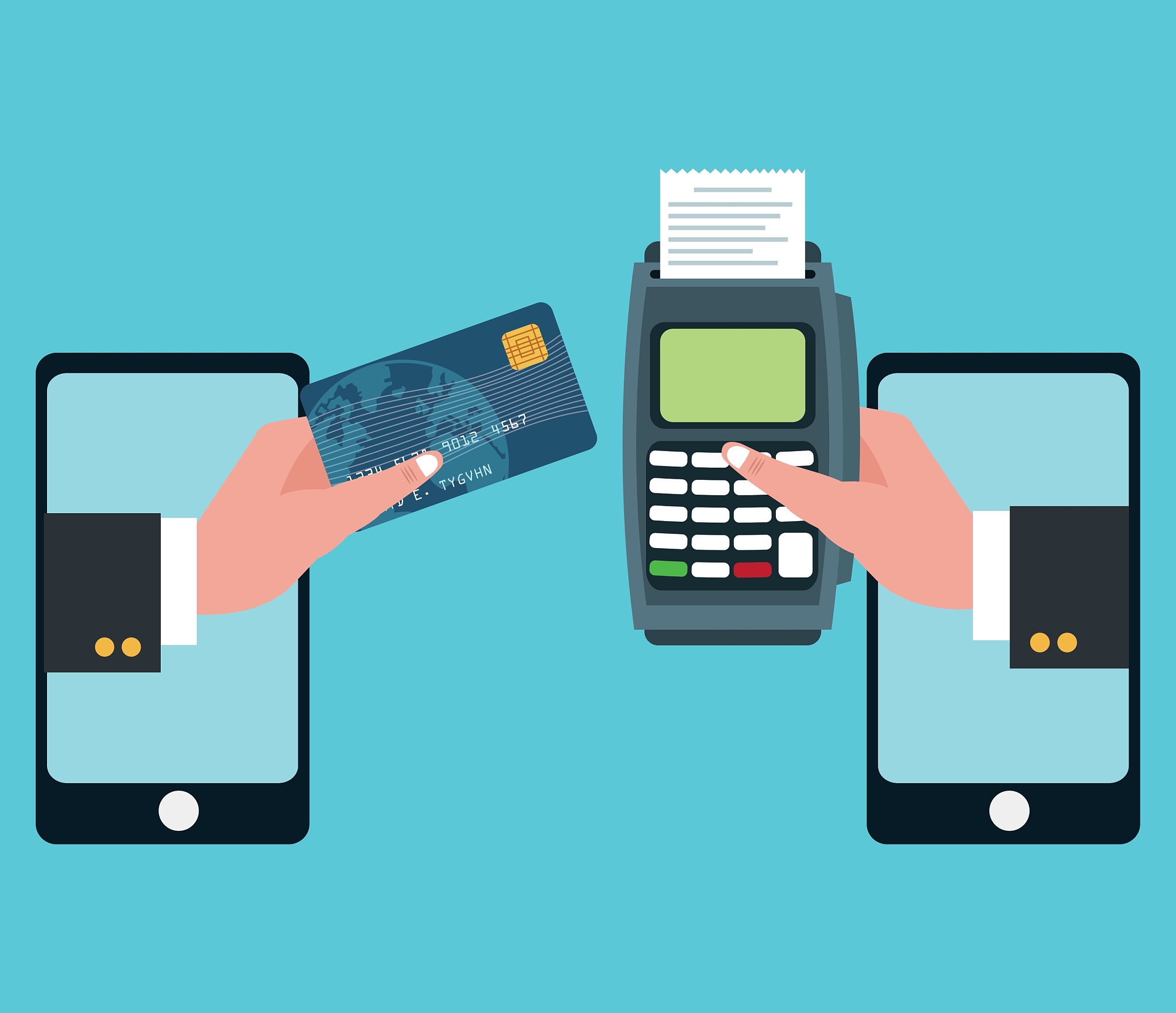 smartphone of shopping and payment design