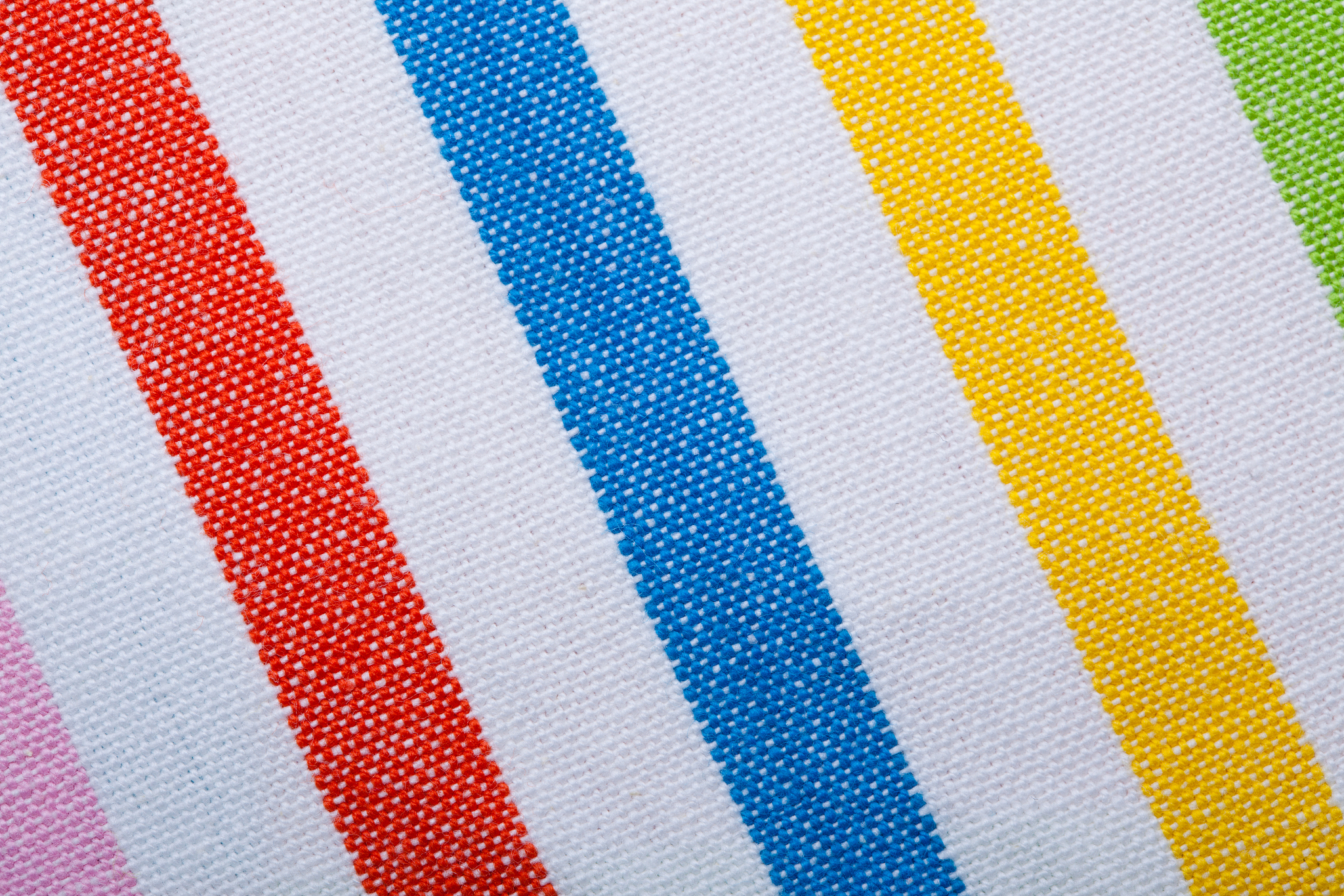 closeup of colorful striped textile as background or texture