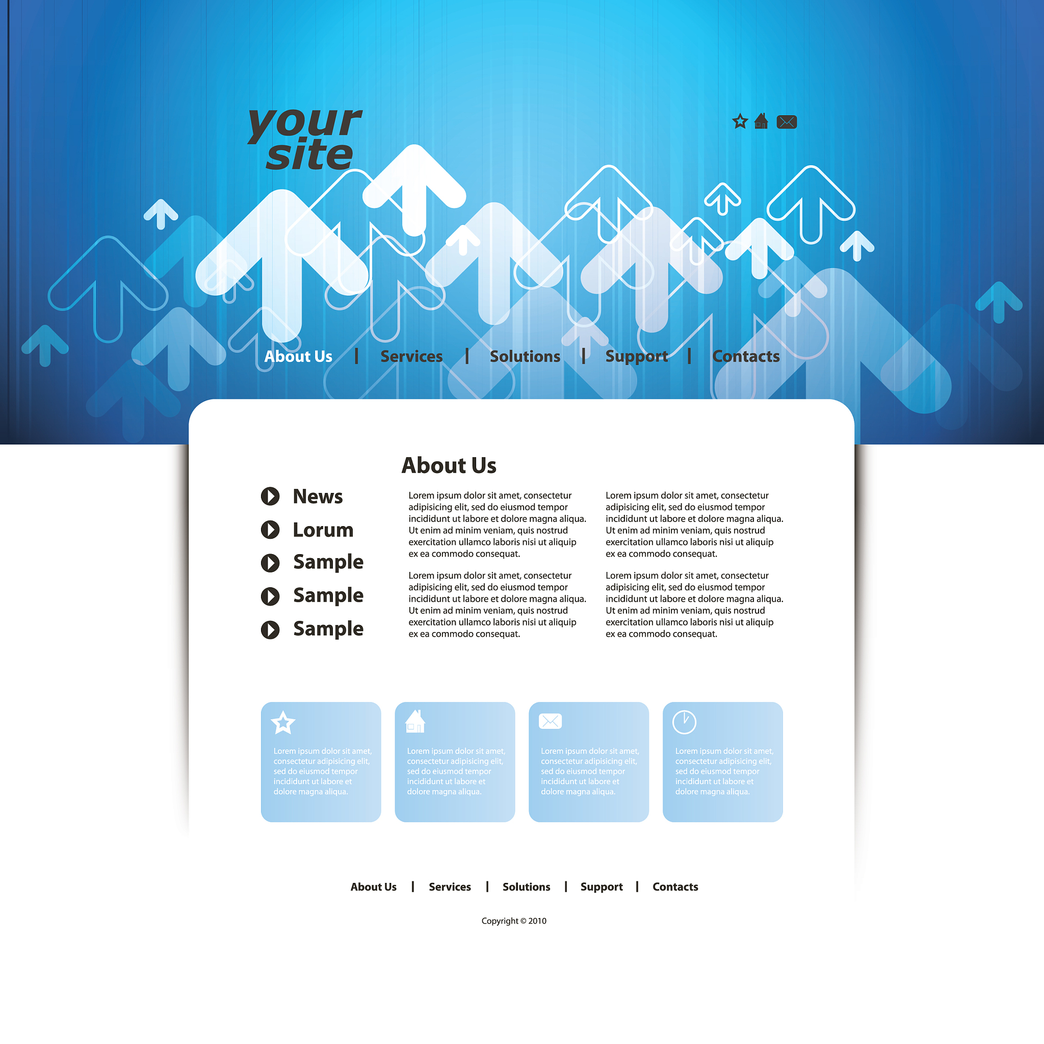 one page website template