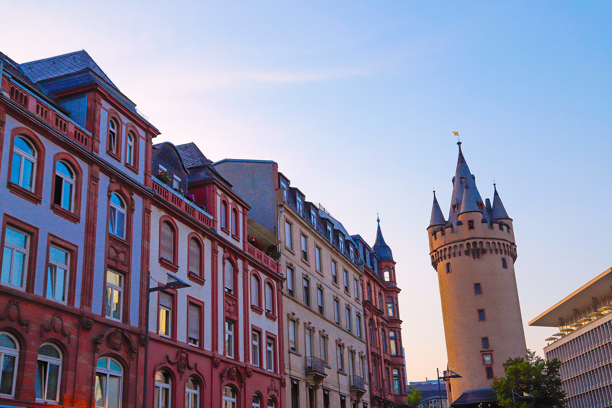 downtown frankfurt with view of eschenheim tower