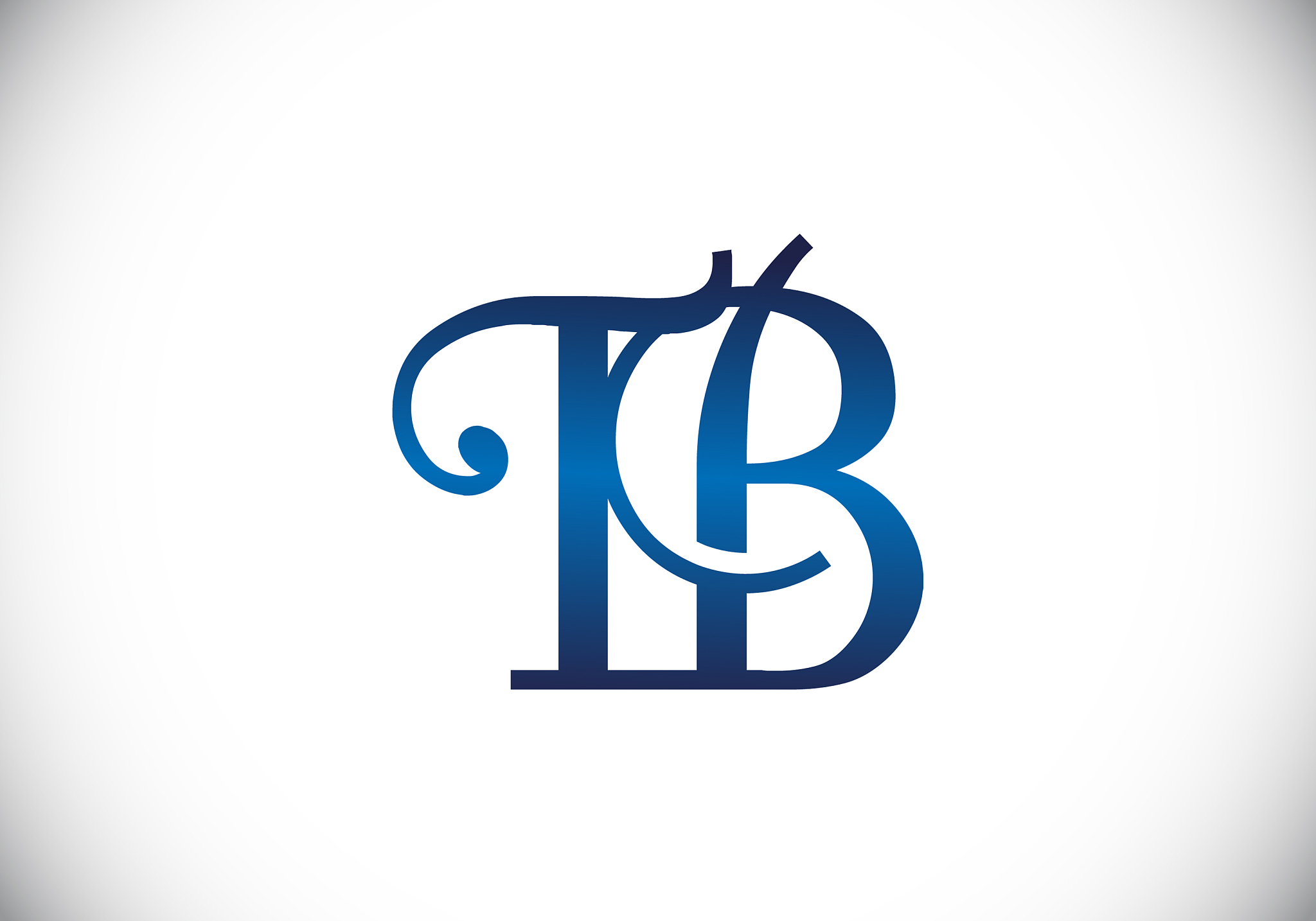 initial monogram letter t b logo design template