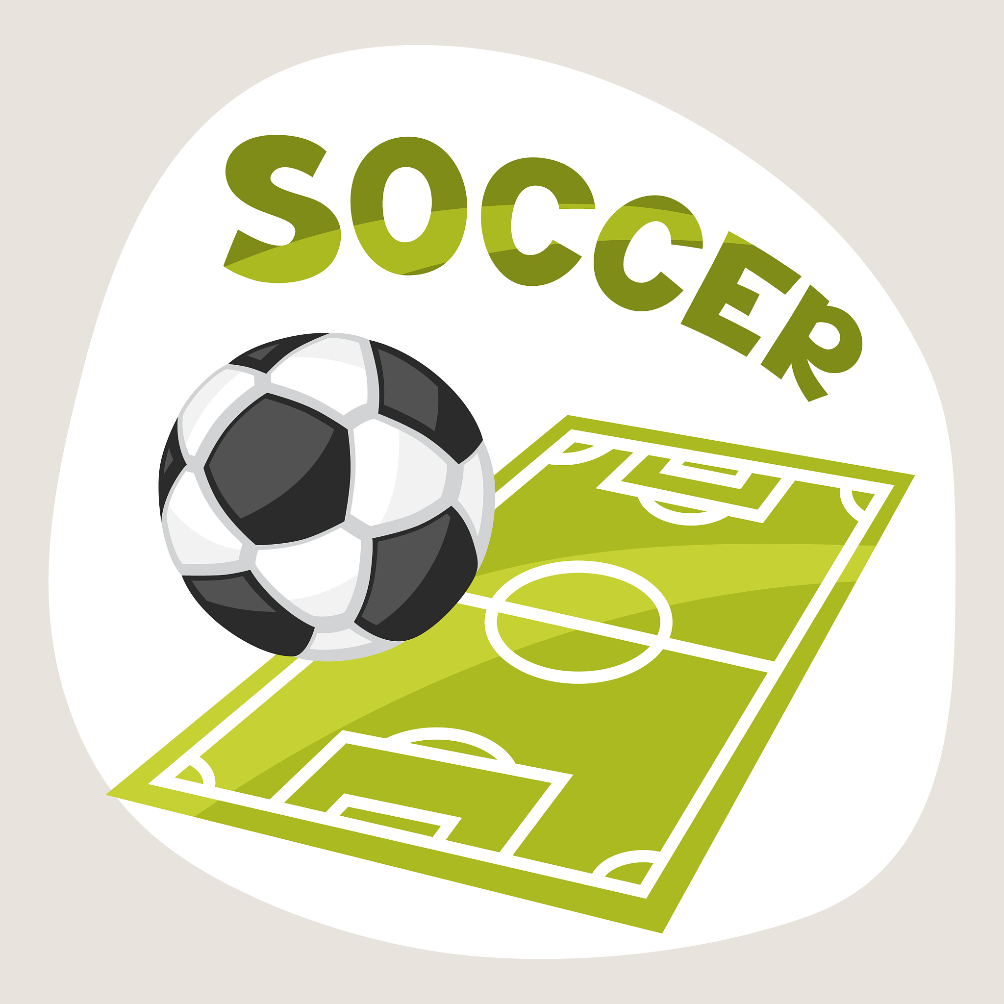 sports background with soccer symbols