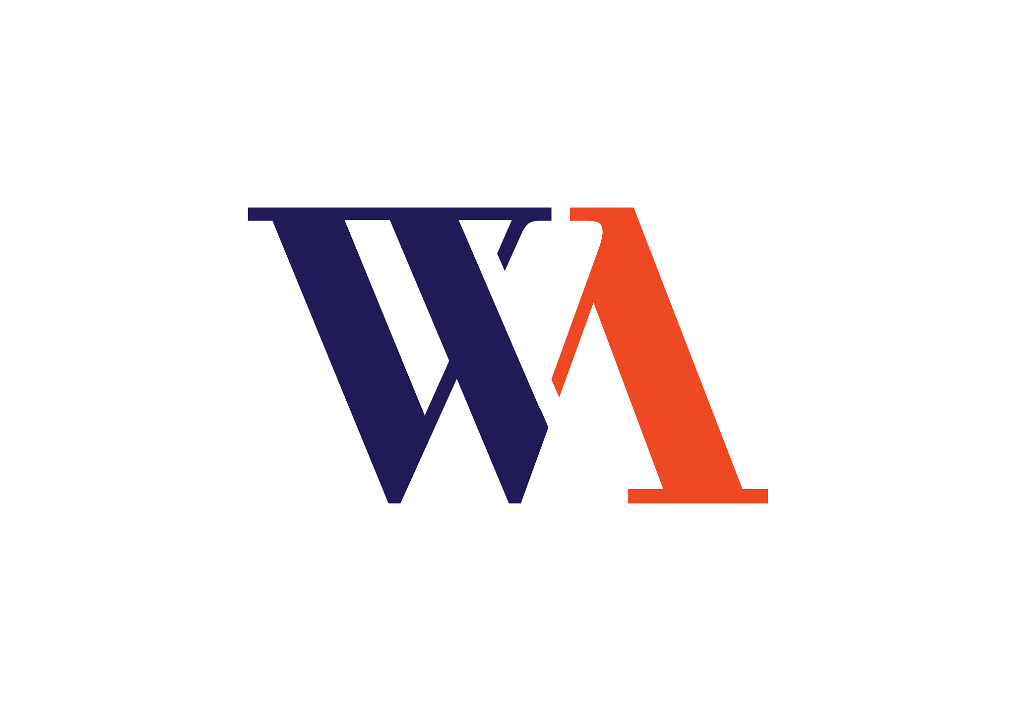 w a, wa initial letter logo design vector template, graphic alph
