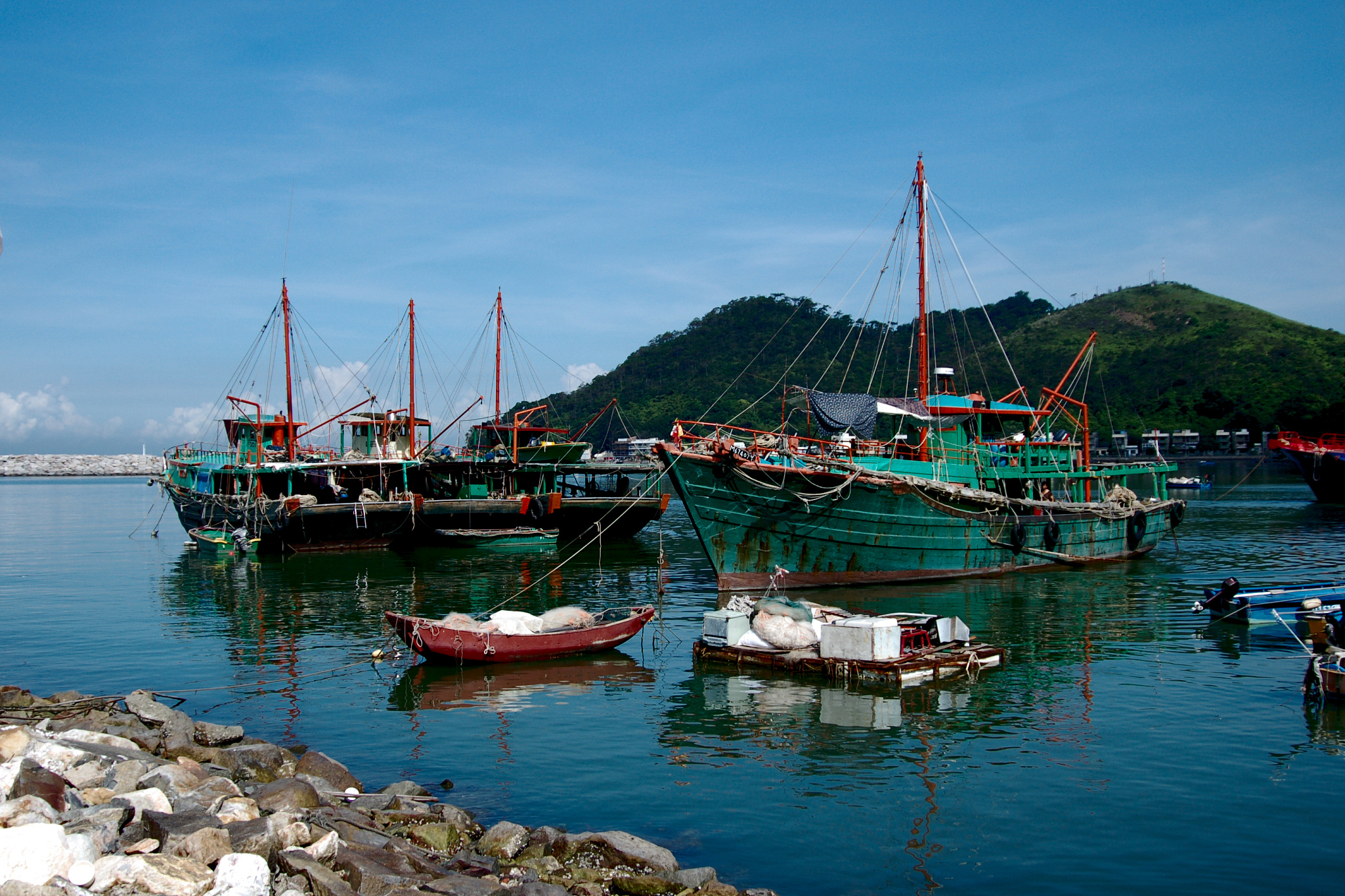 asian fishing boats