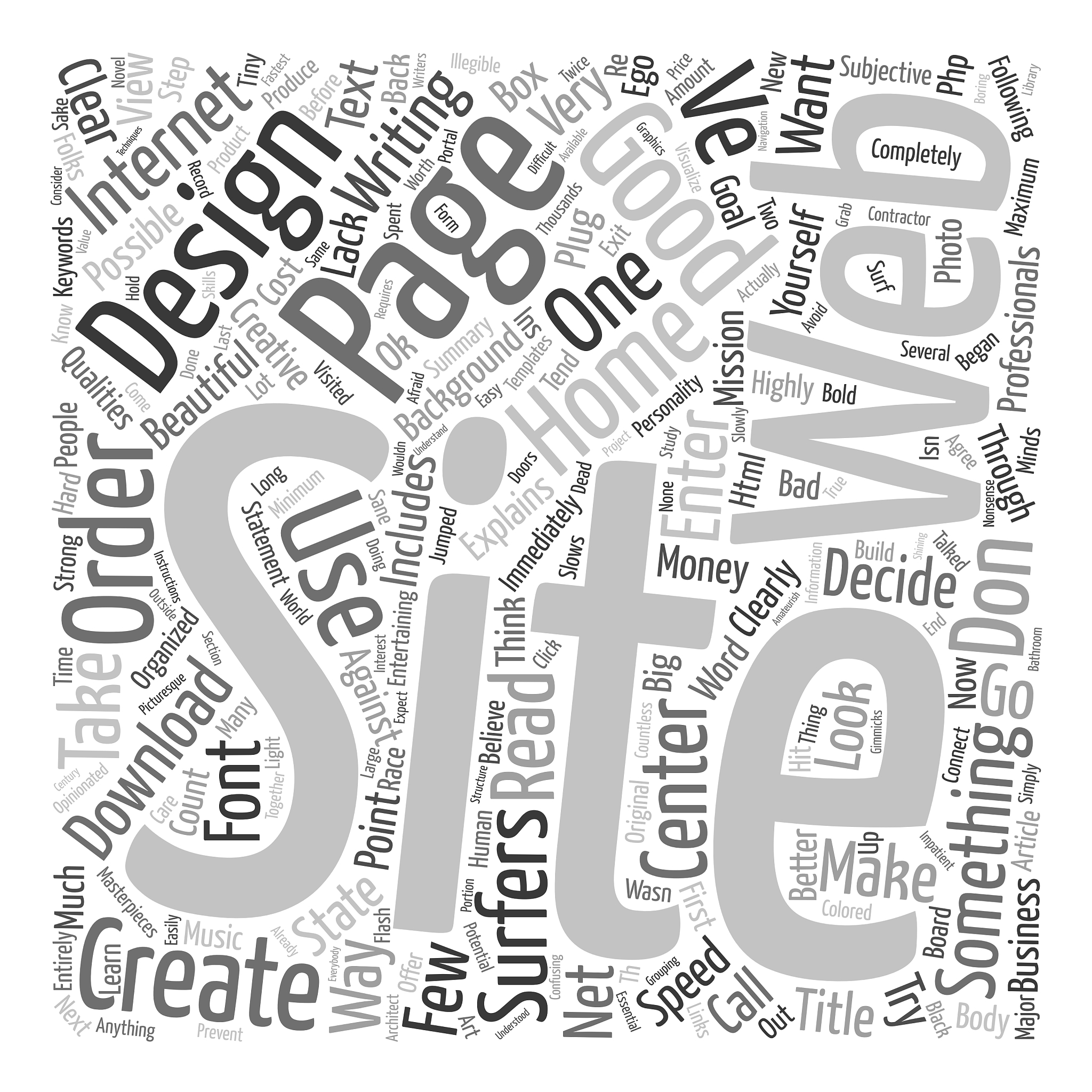 good web site design text background wordcloud
