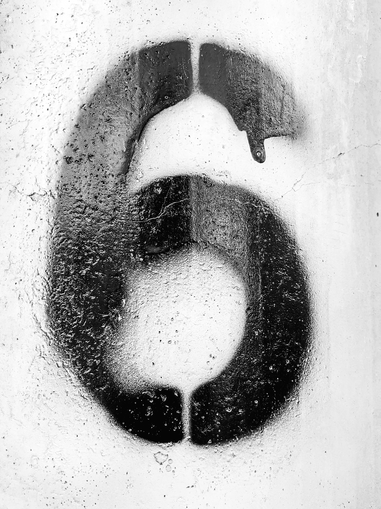 number 6 on the front of the house, close up