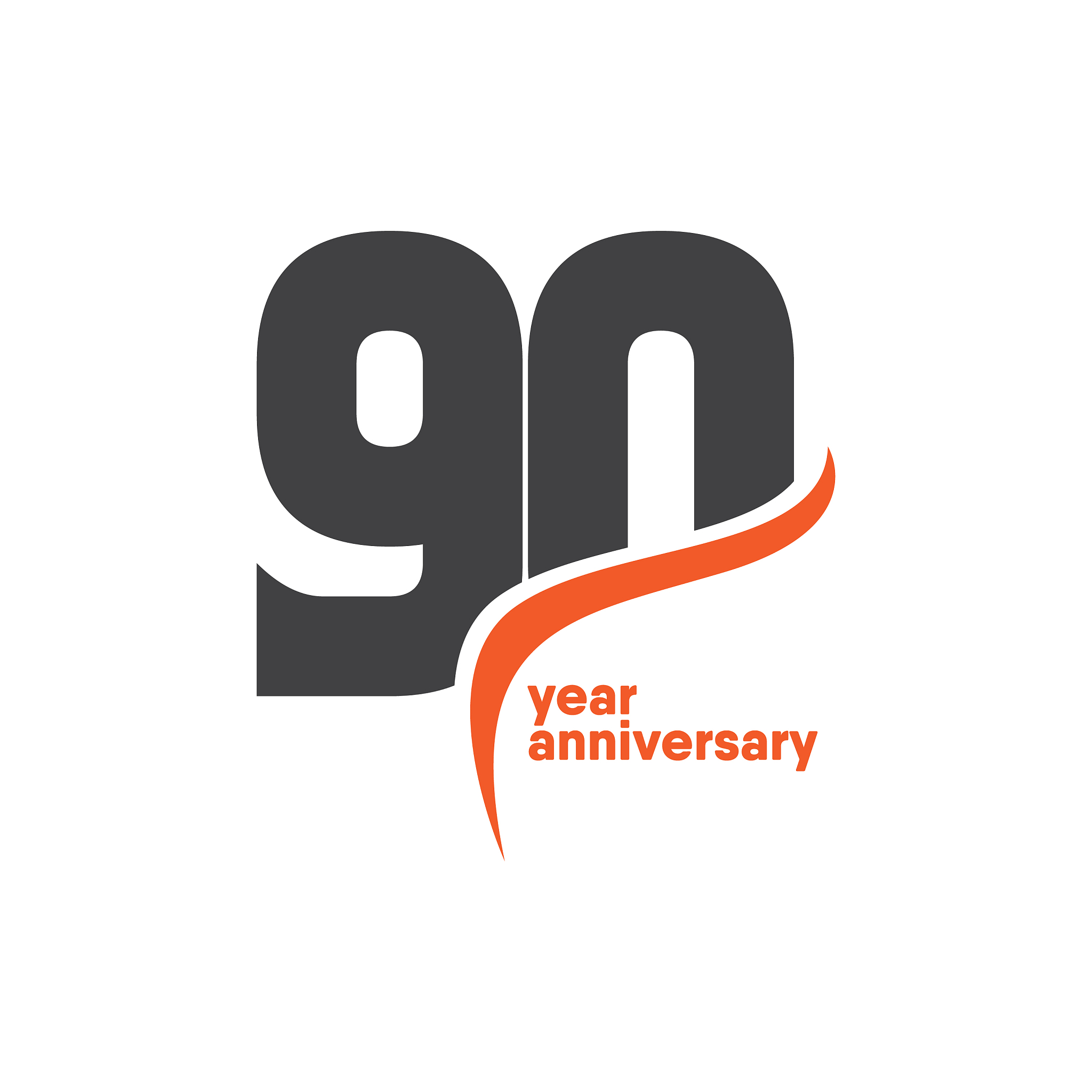 90 year anniversary template design