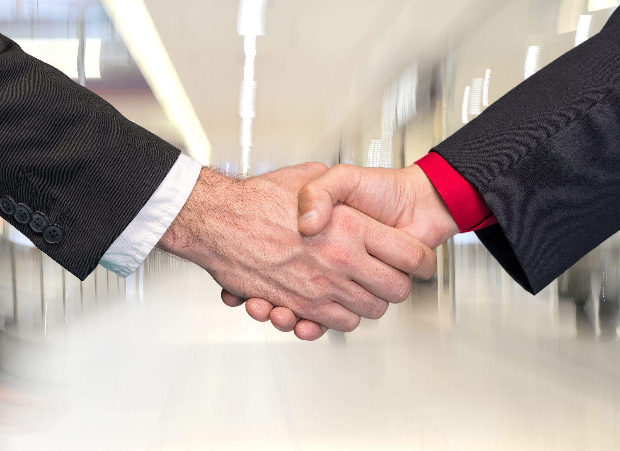 two businessmen shaking hands