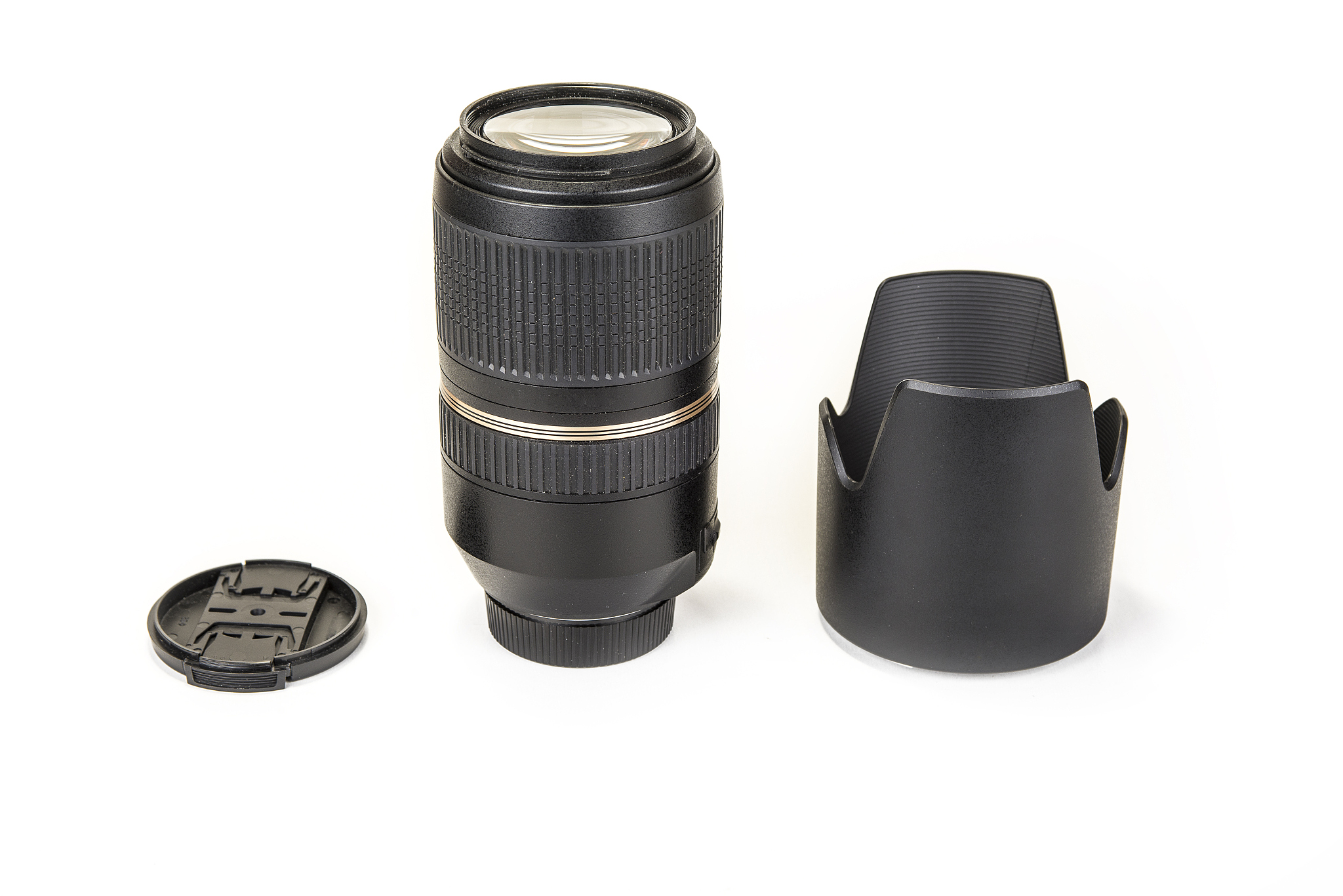 zoom and fix lenses on camera on the white background