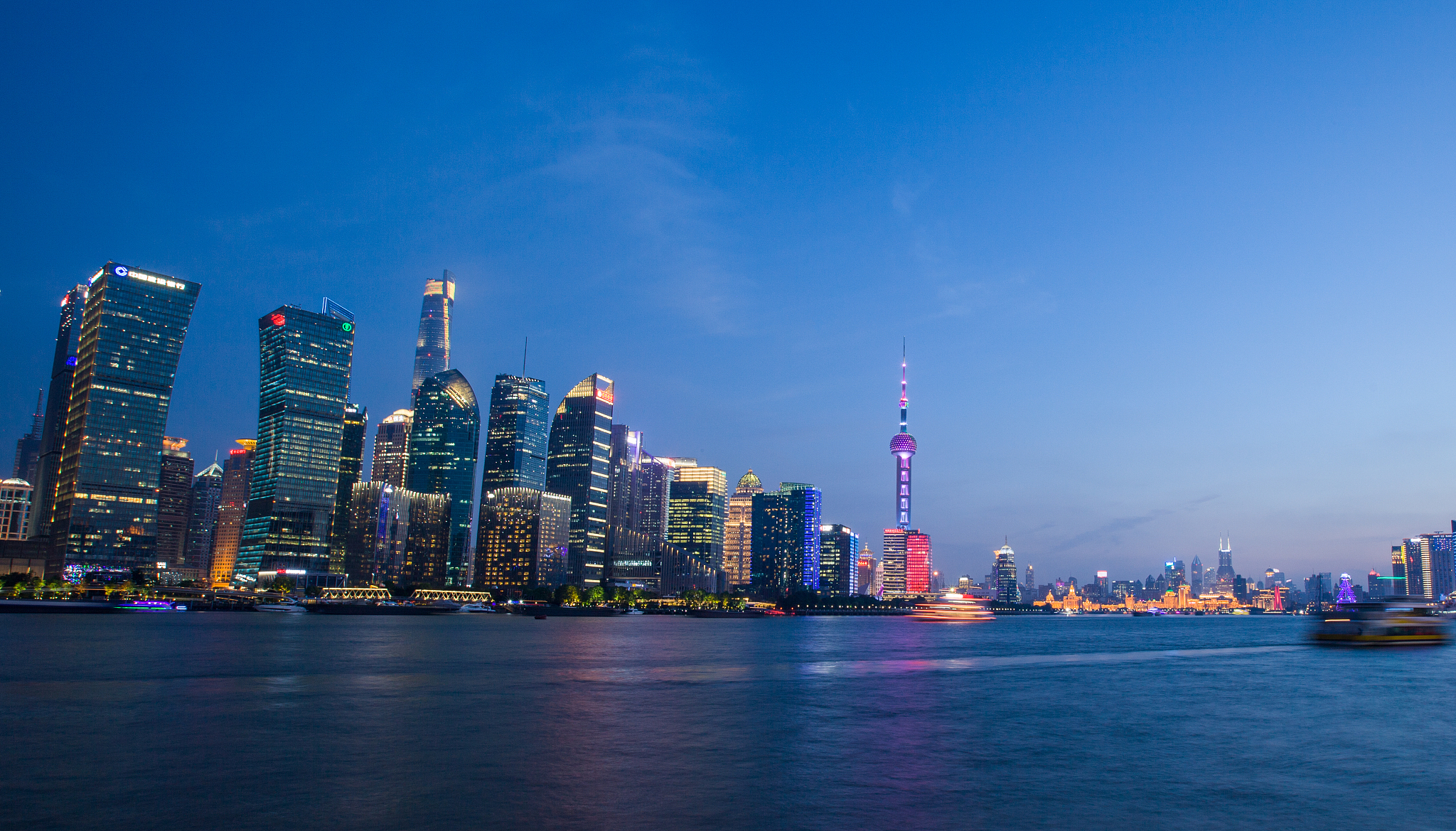上海城市建筑风光夜景