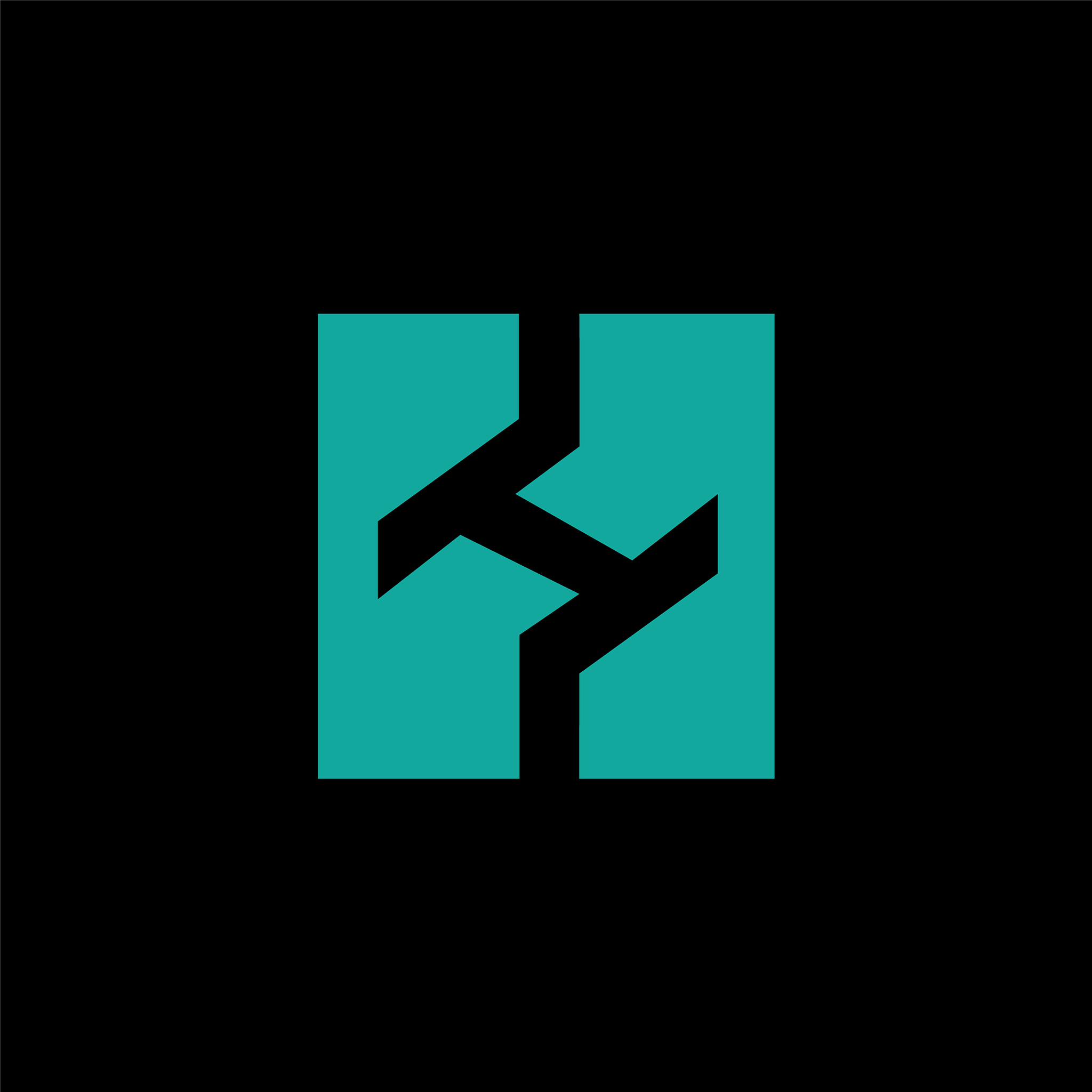 initial letter hh or h logo design template