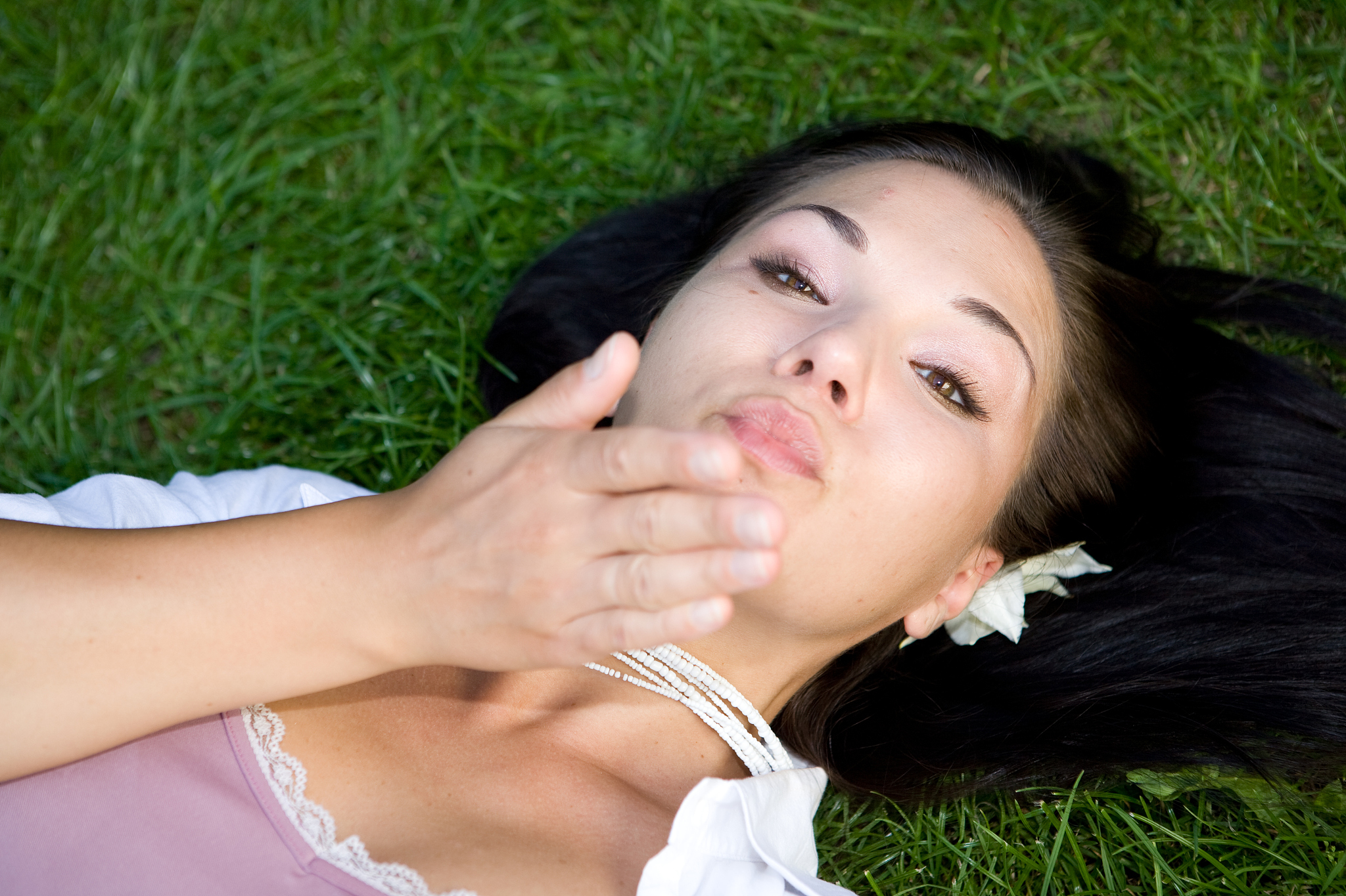 relaxing woman