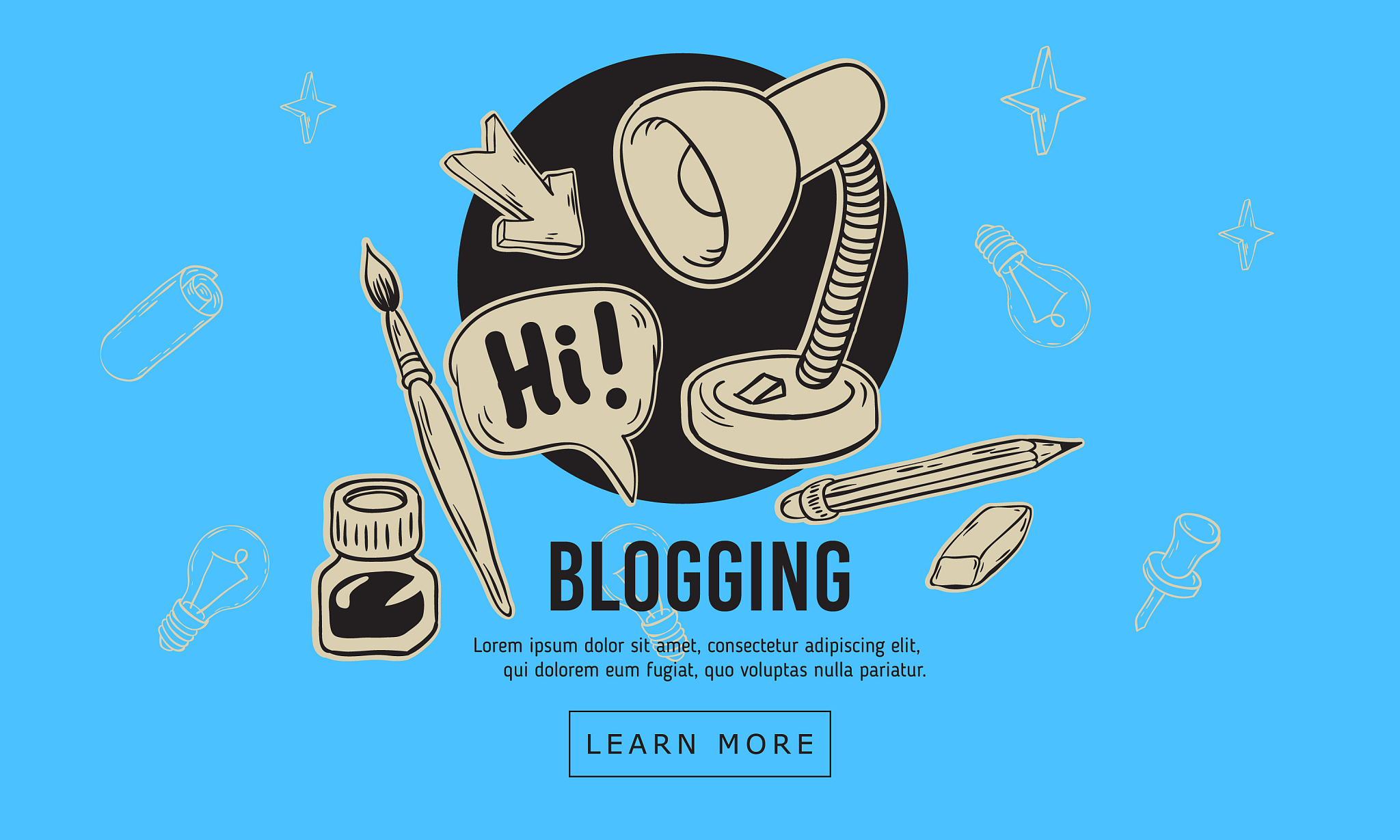blogging artistic cartoon hand drawn sketchy line