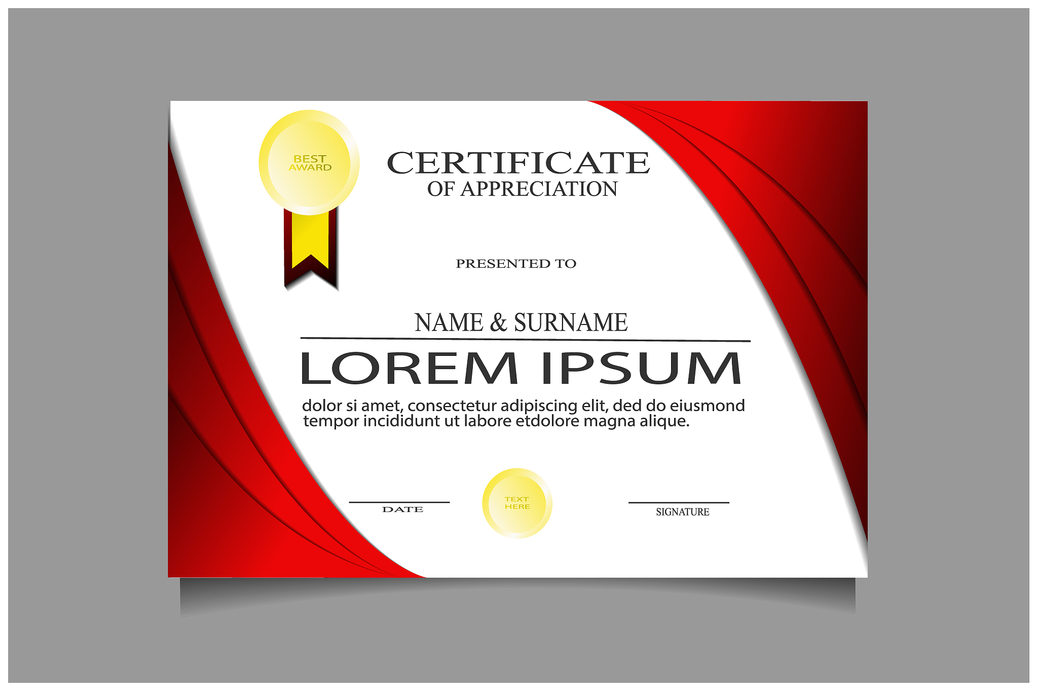 vector of luxury certificate template with modern design. beauty