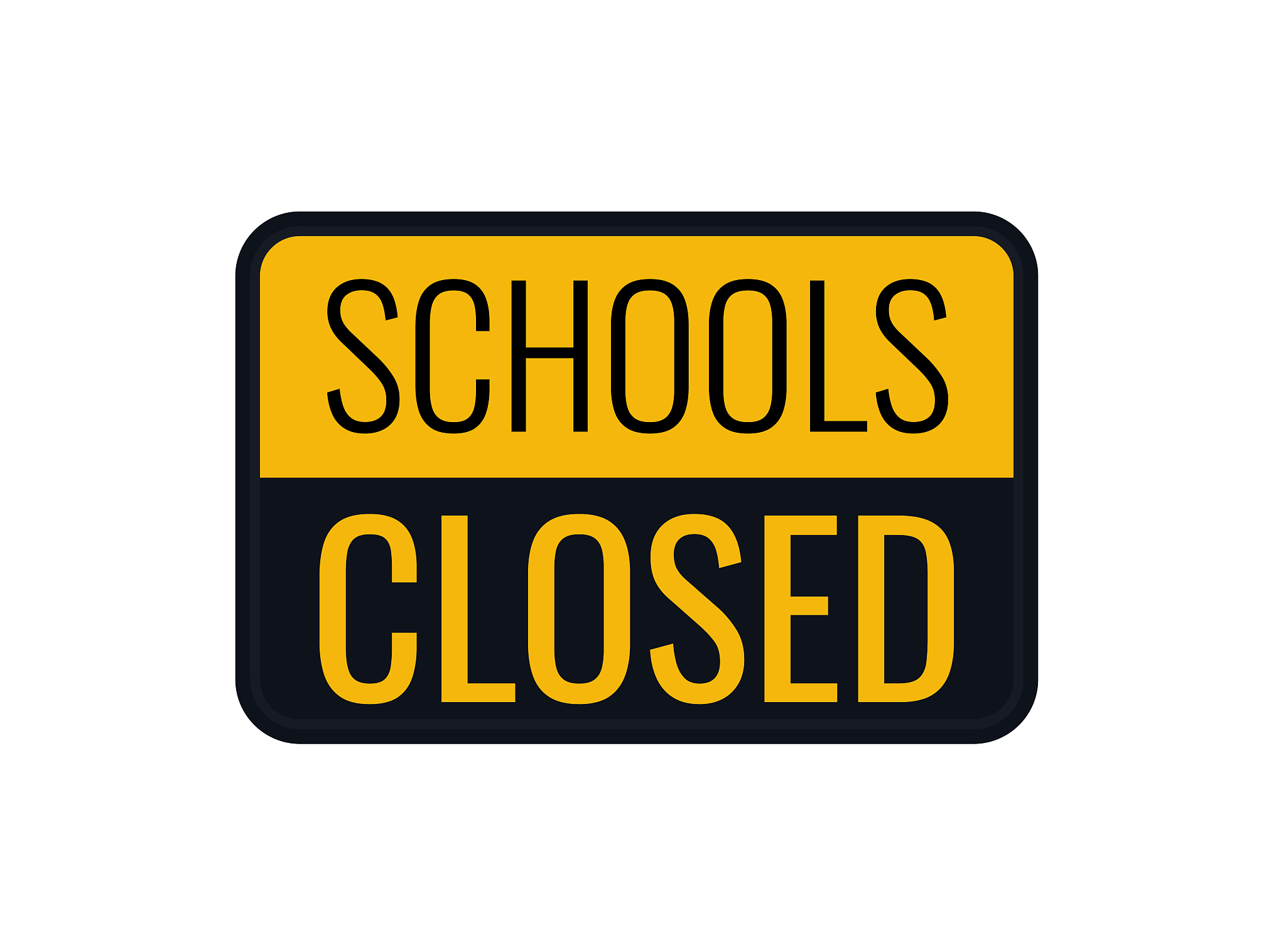 school closed sign plate - icon