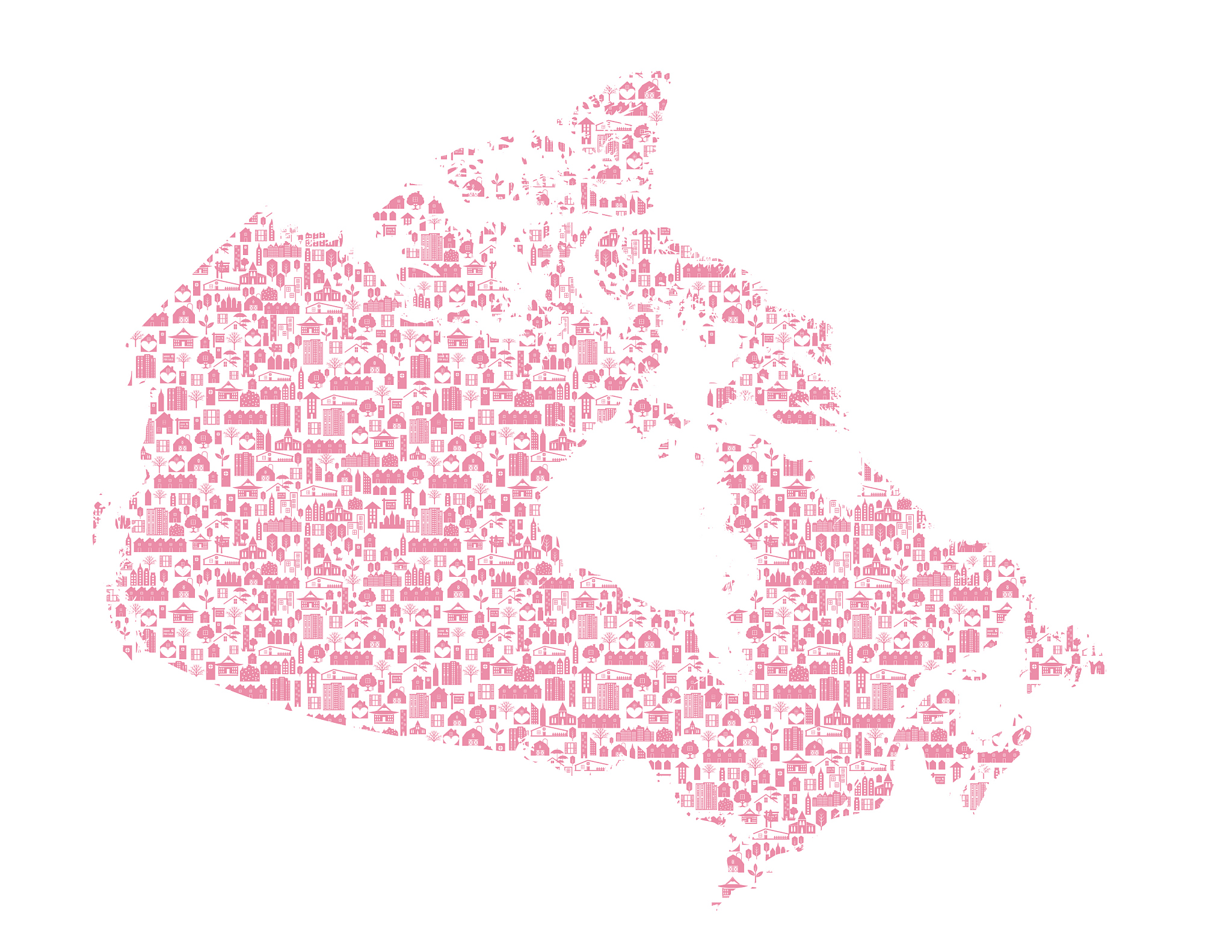 map of canada, real estate concept