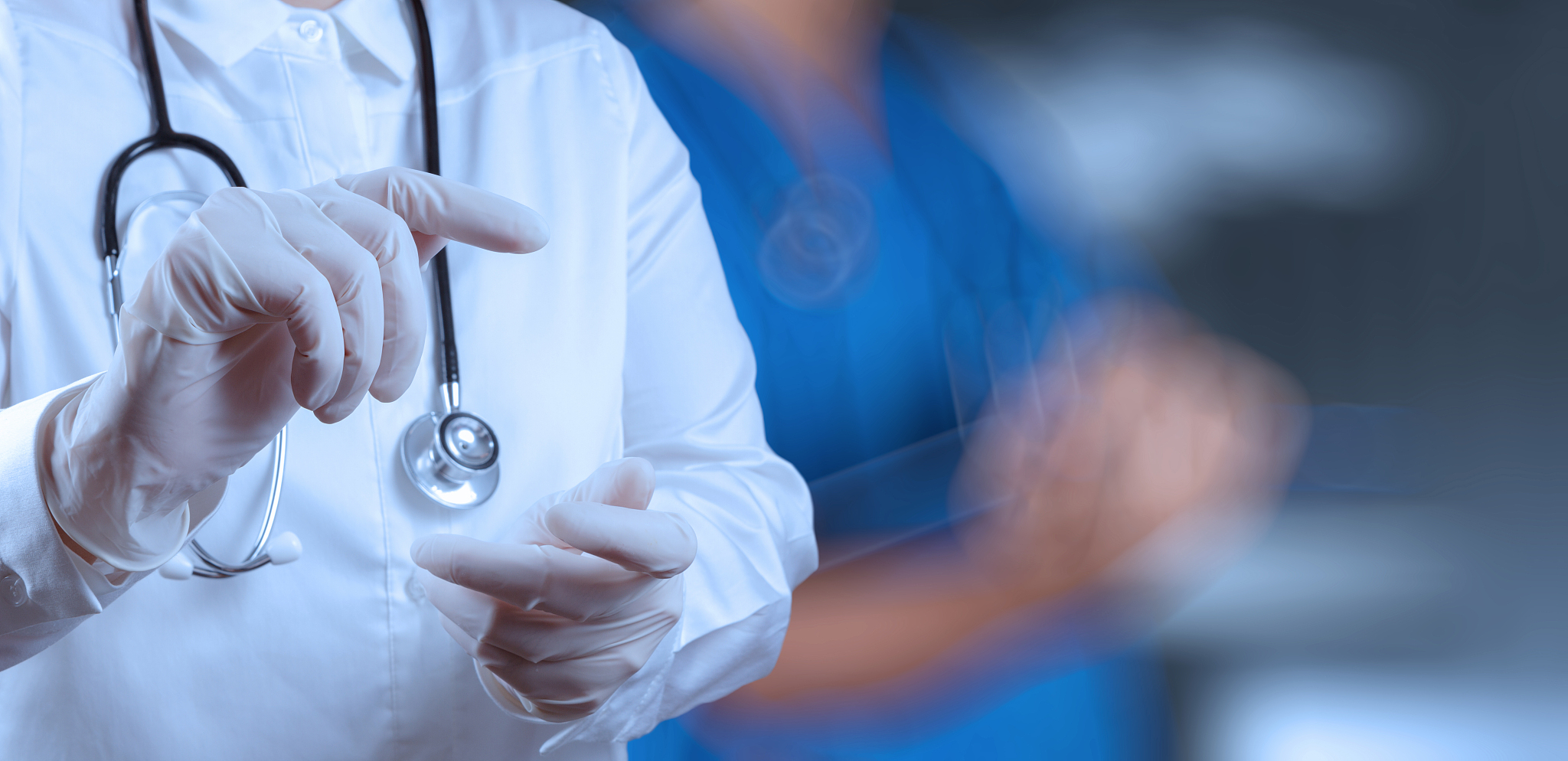 success smart medical doctor working with operating room