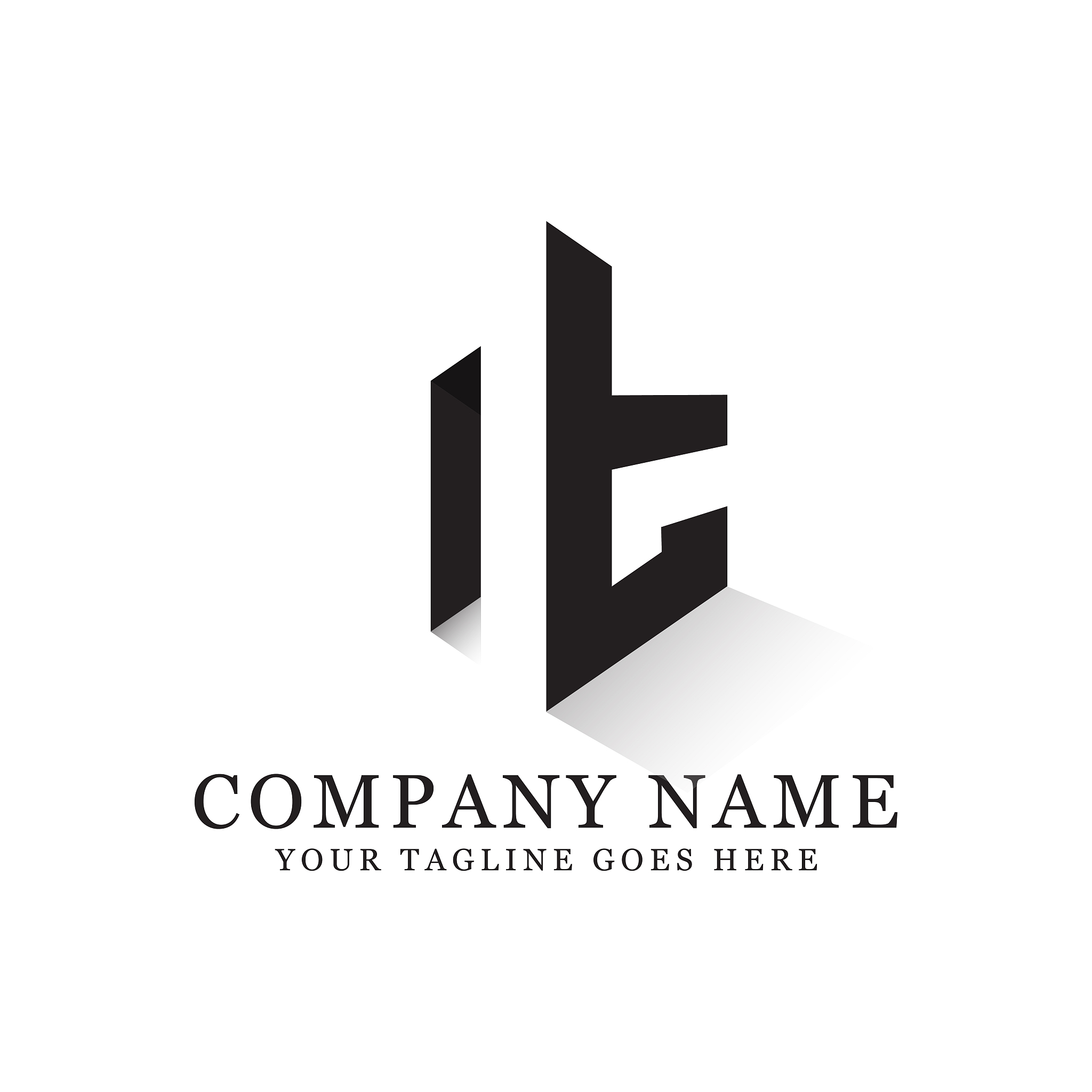 n and t letter logo designs, initial negative space logo templat