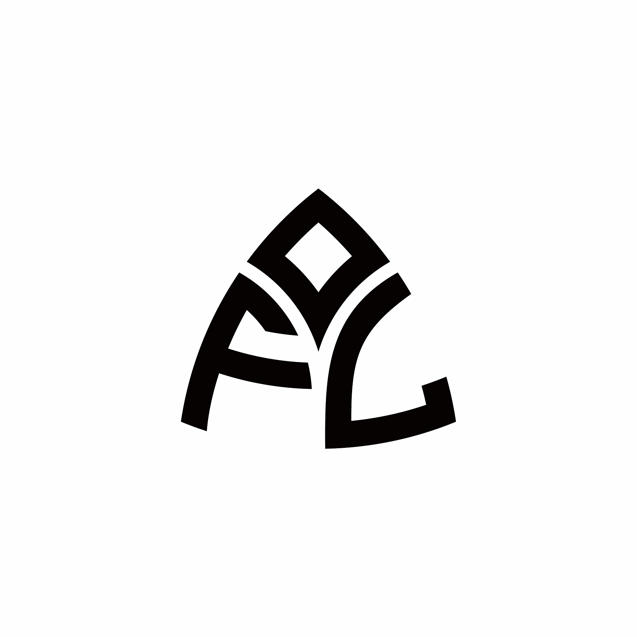 fl monogram logo with modern triangle style