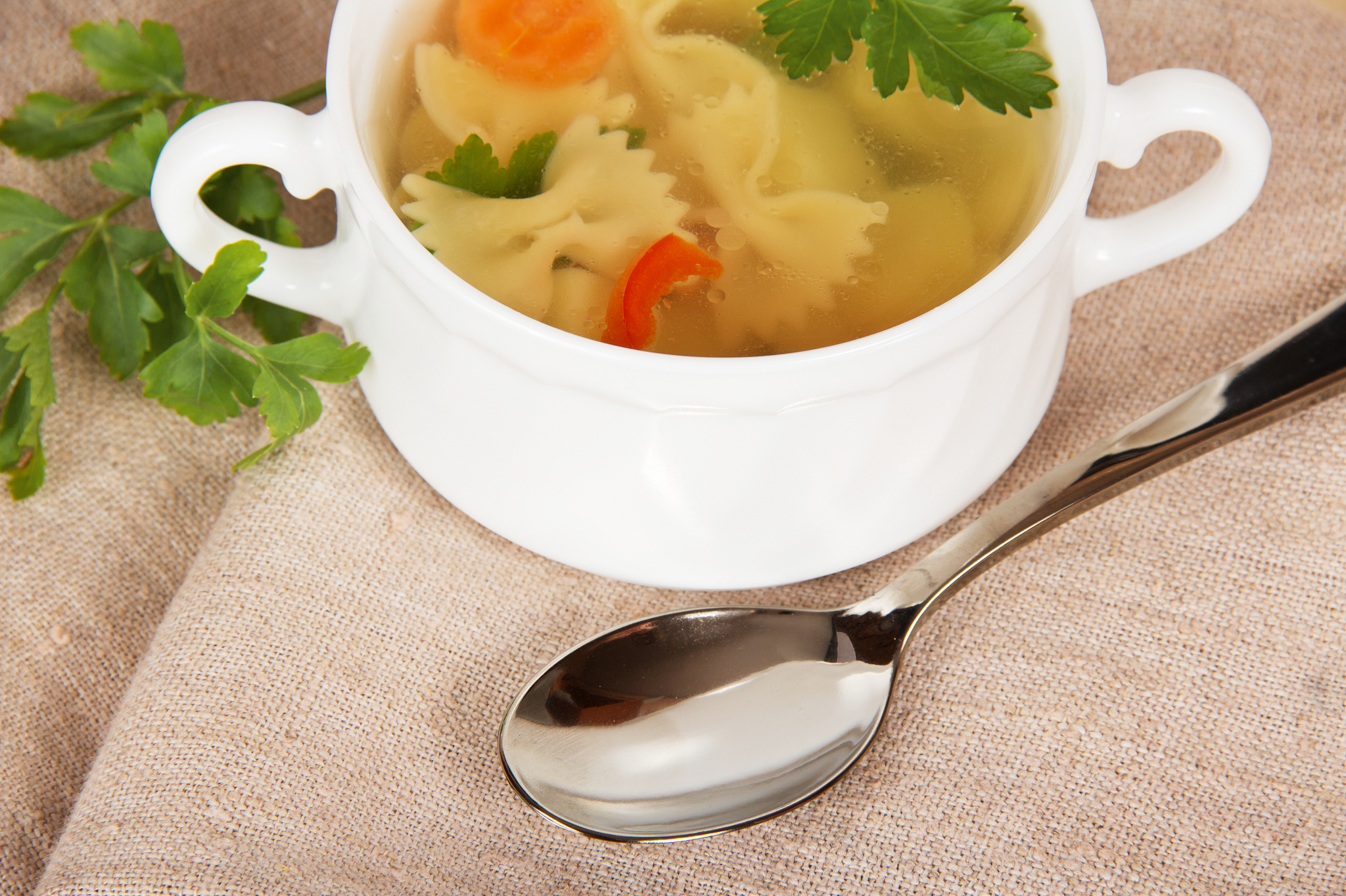 tasty, fresh and hot soup