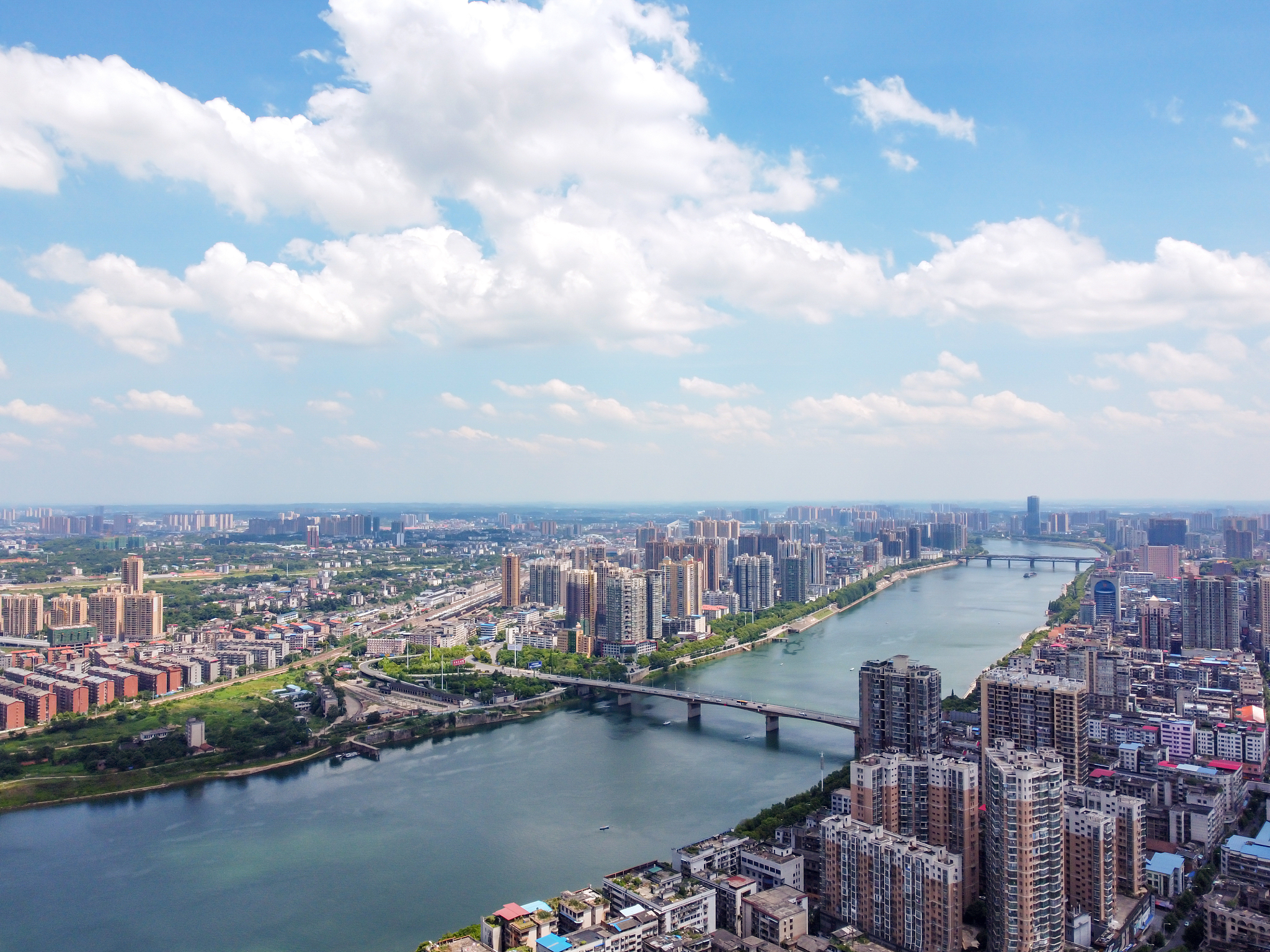 航拍都市风景