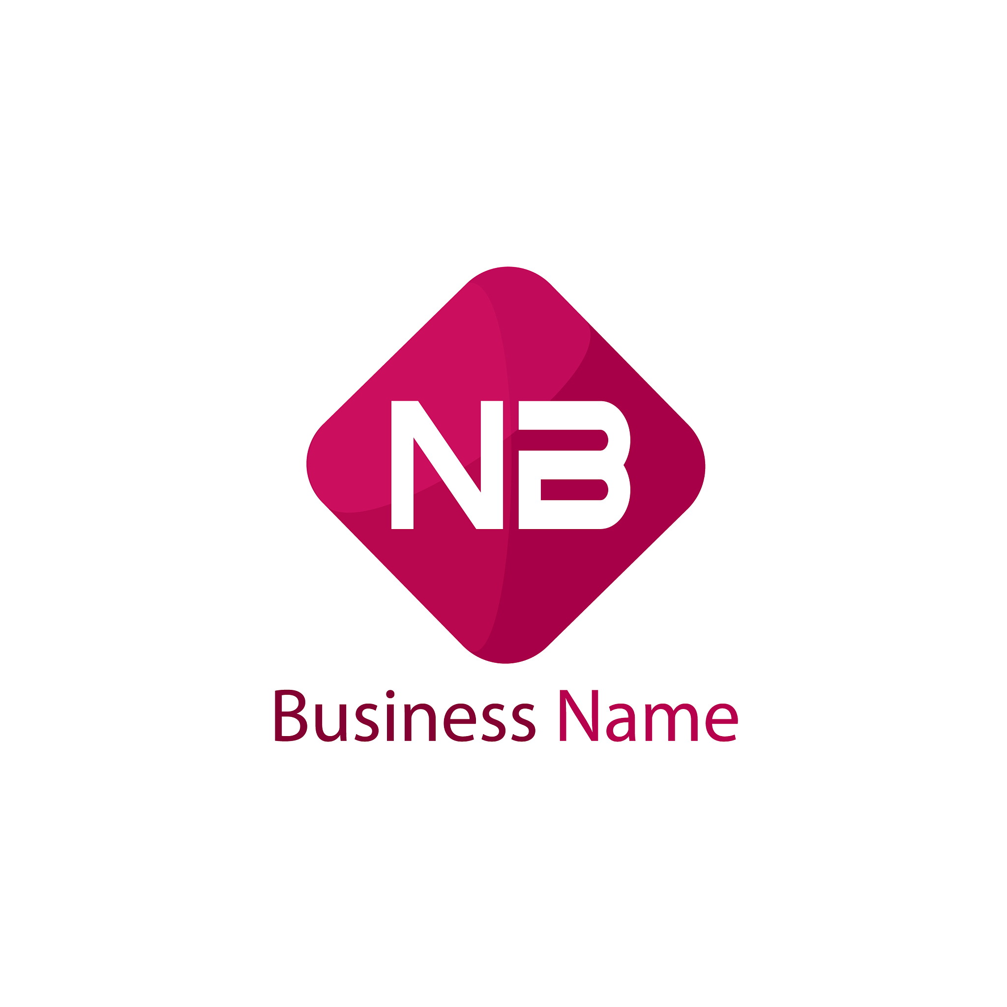 initial letter nb logo template design