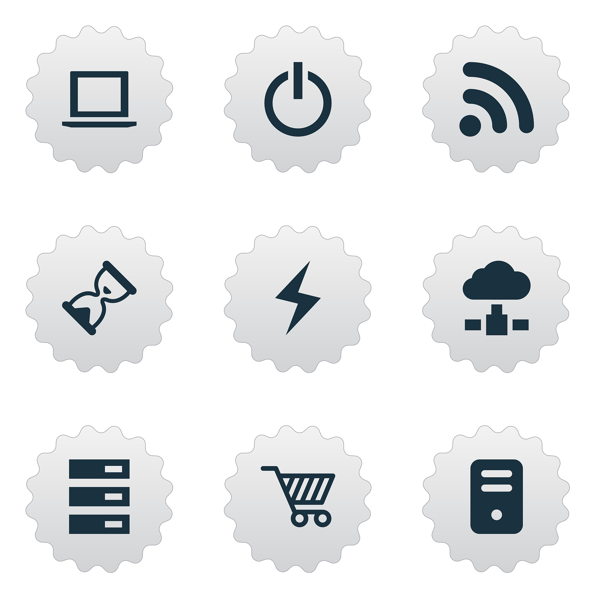 set of simple notebook icons