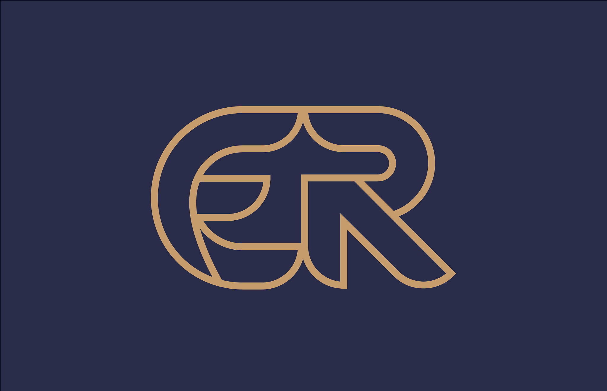 brown blue line alphabet letter er e r logo