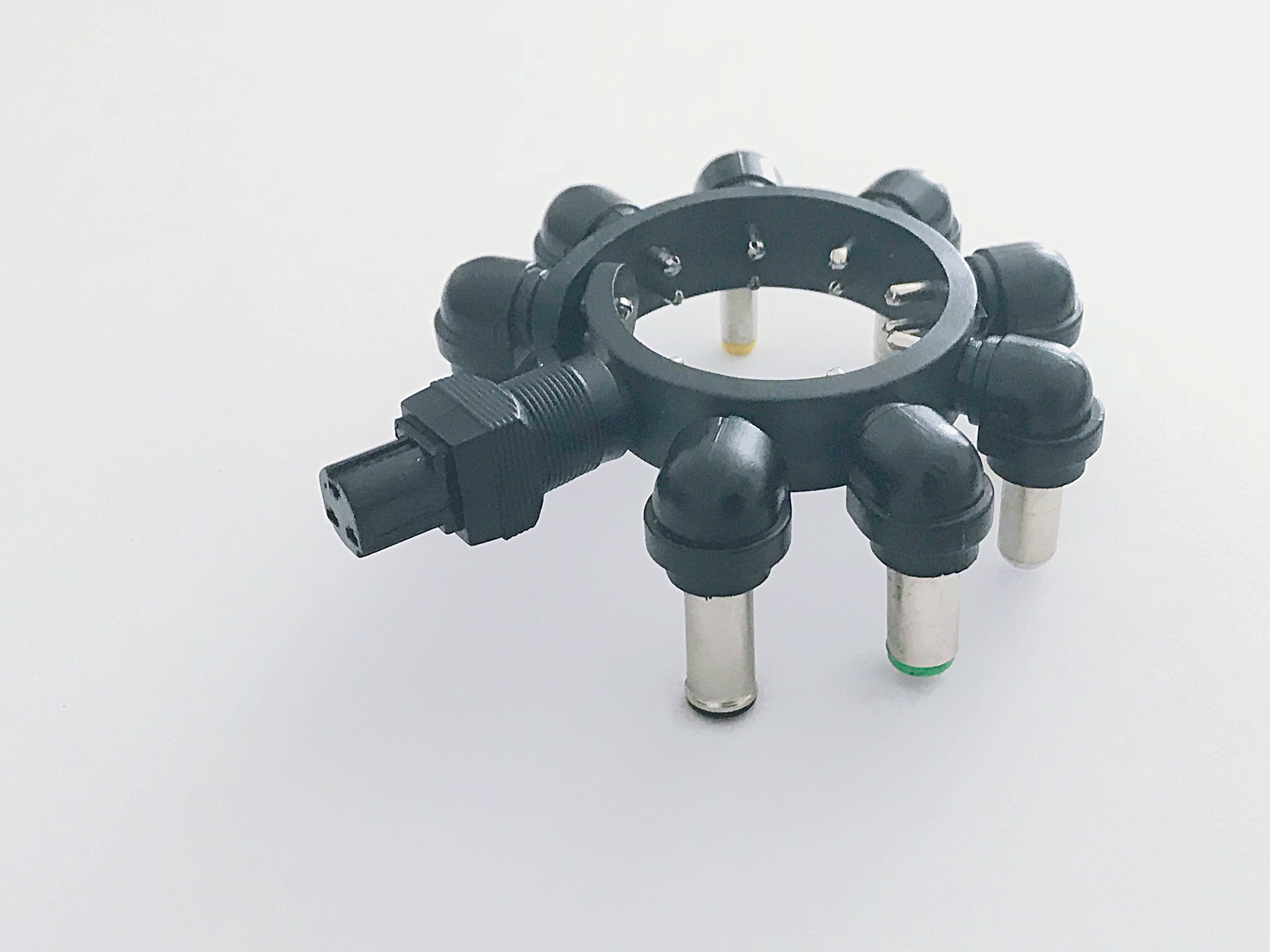 high angle view of equipment on white background