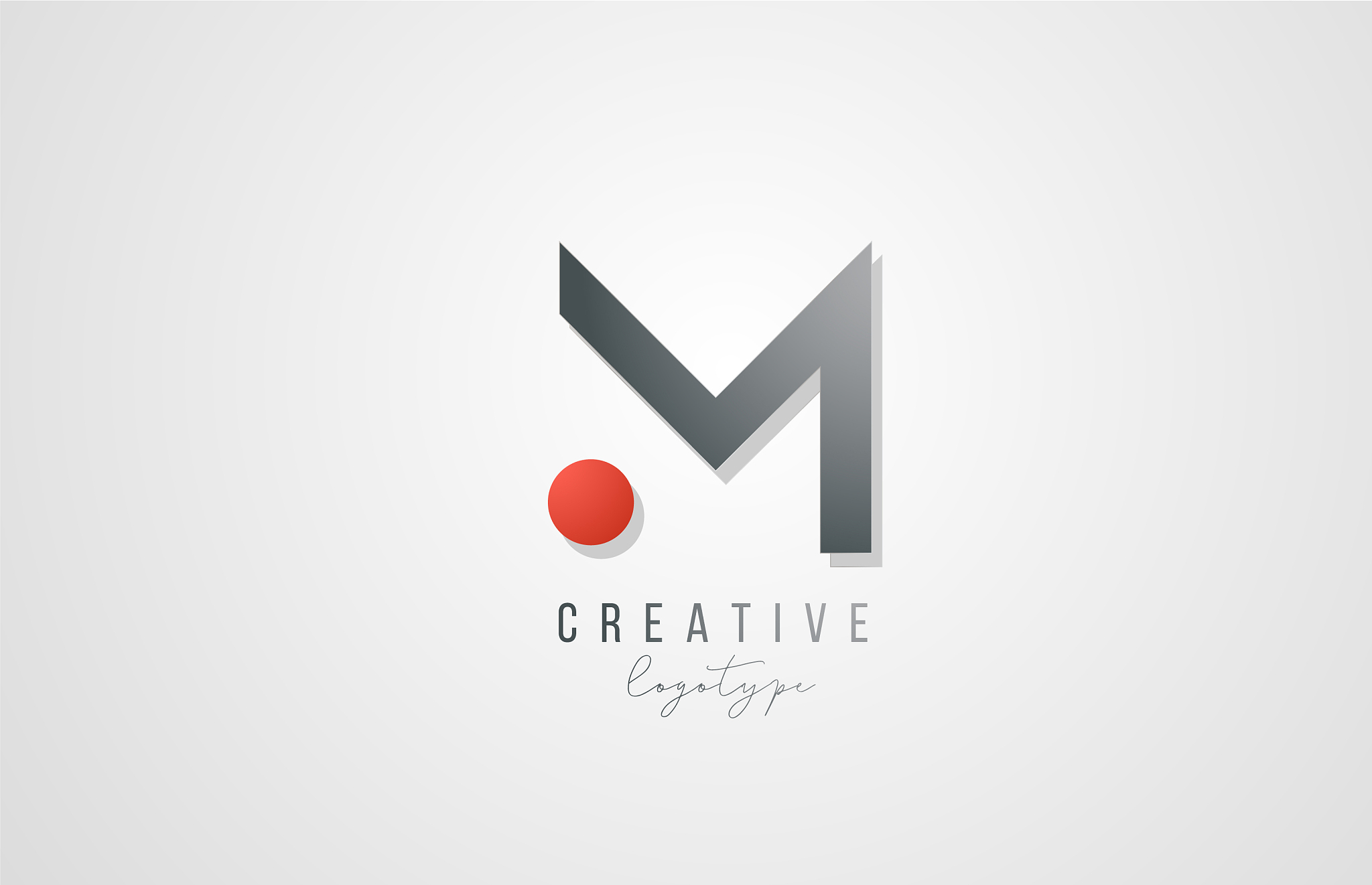 letter m logo alphabet icon design template