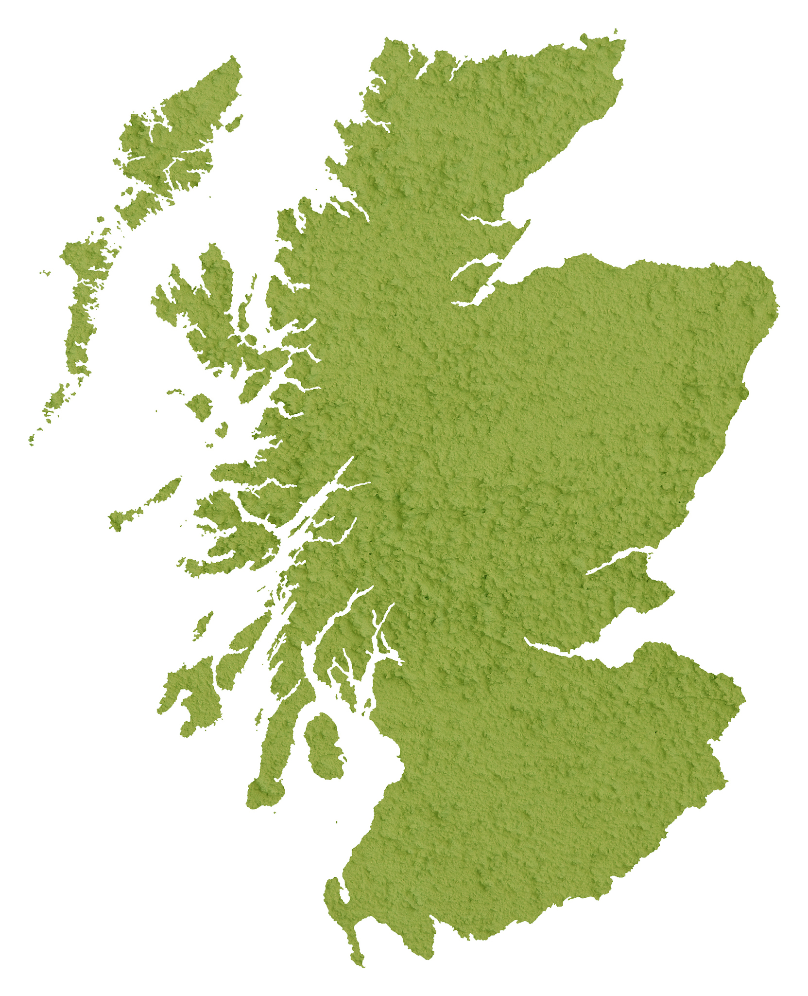 green map of scotland