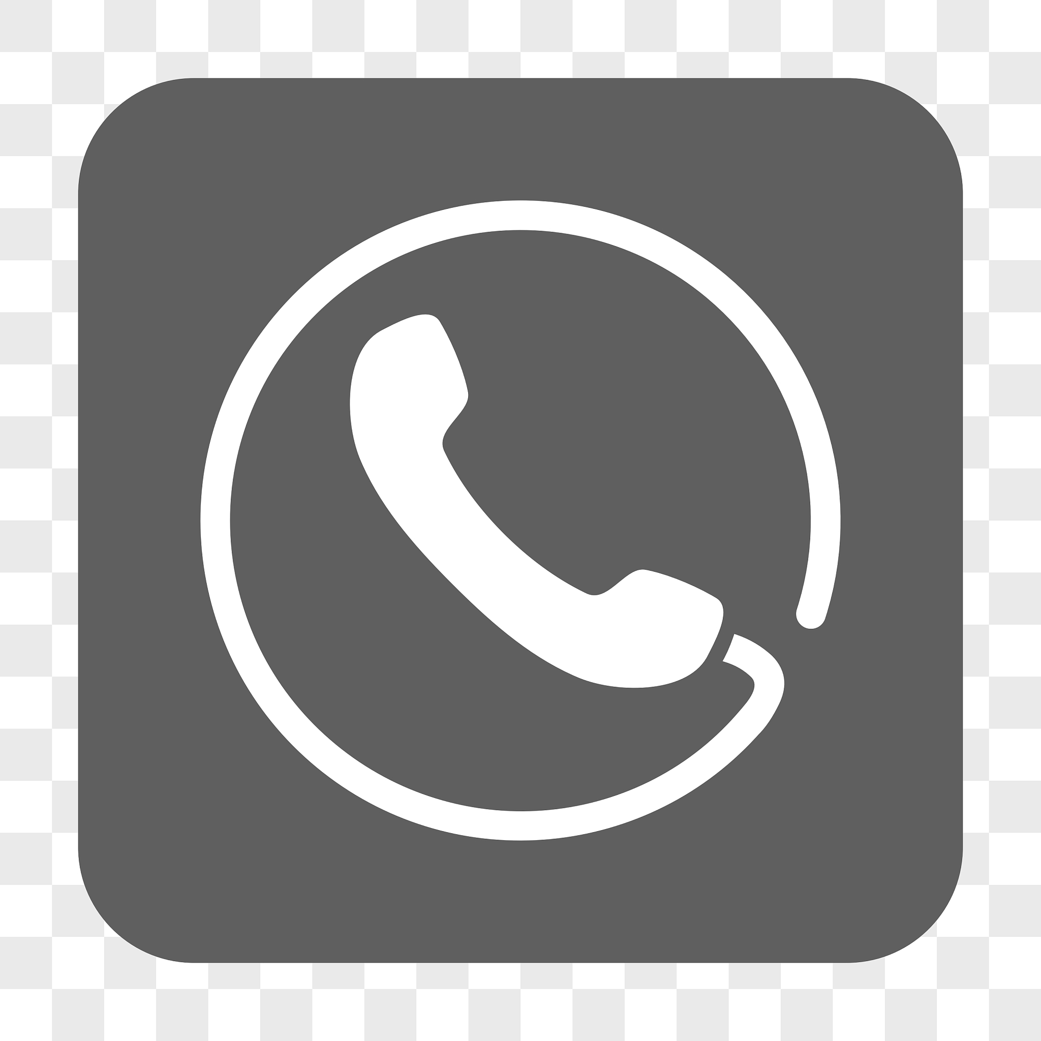 phone rounded square button