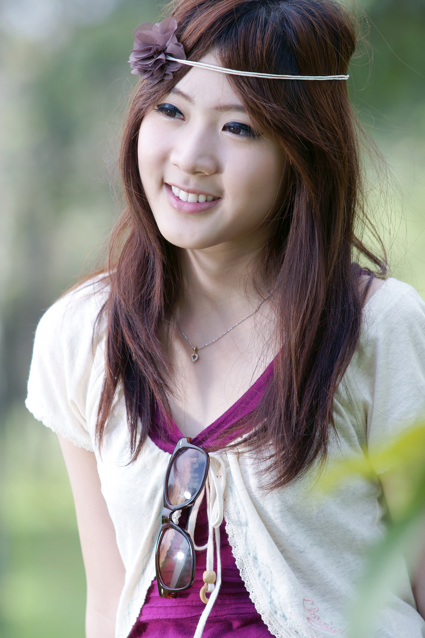 asian girl in park