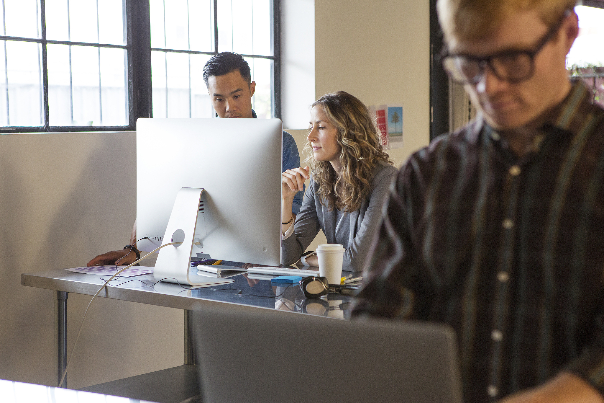 business people working in office