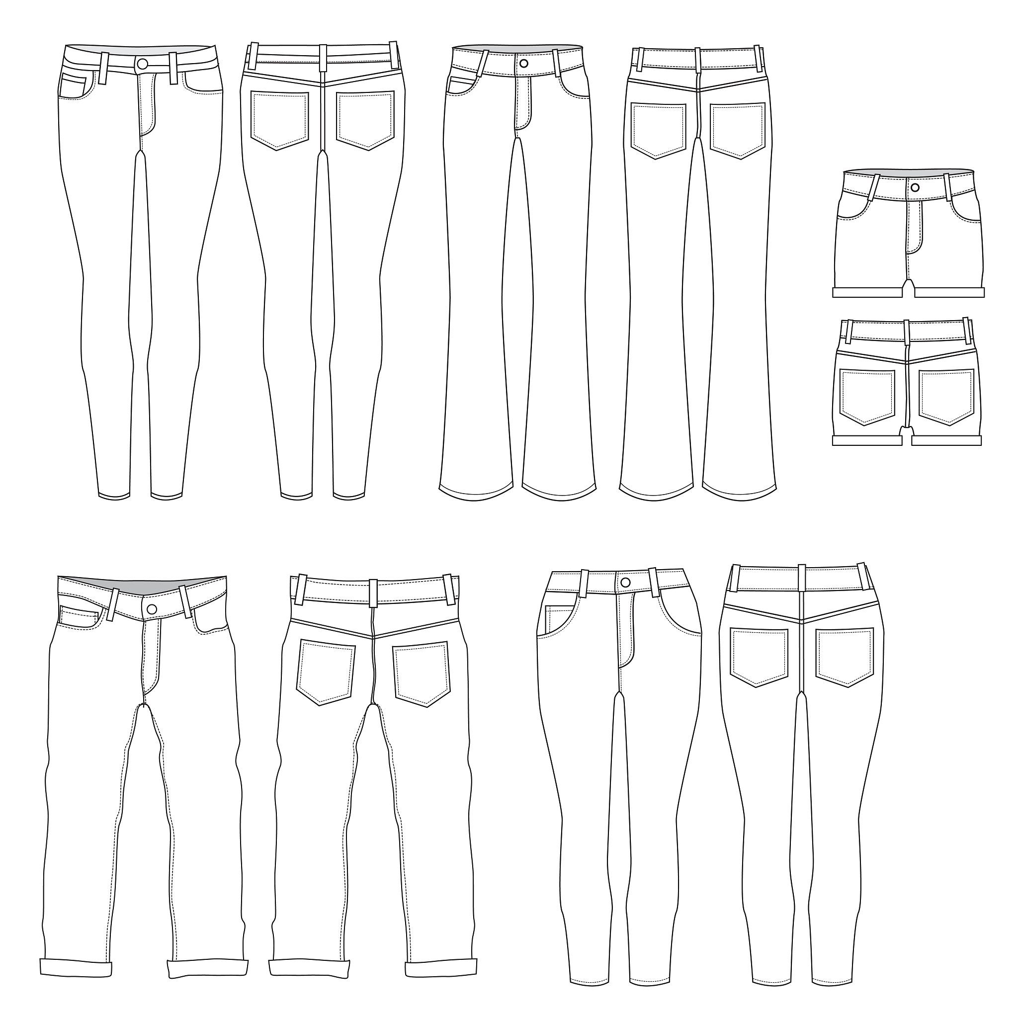 女士裤子打版教程