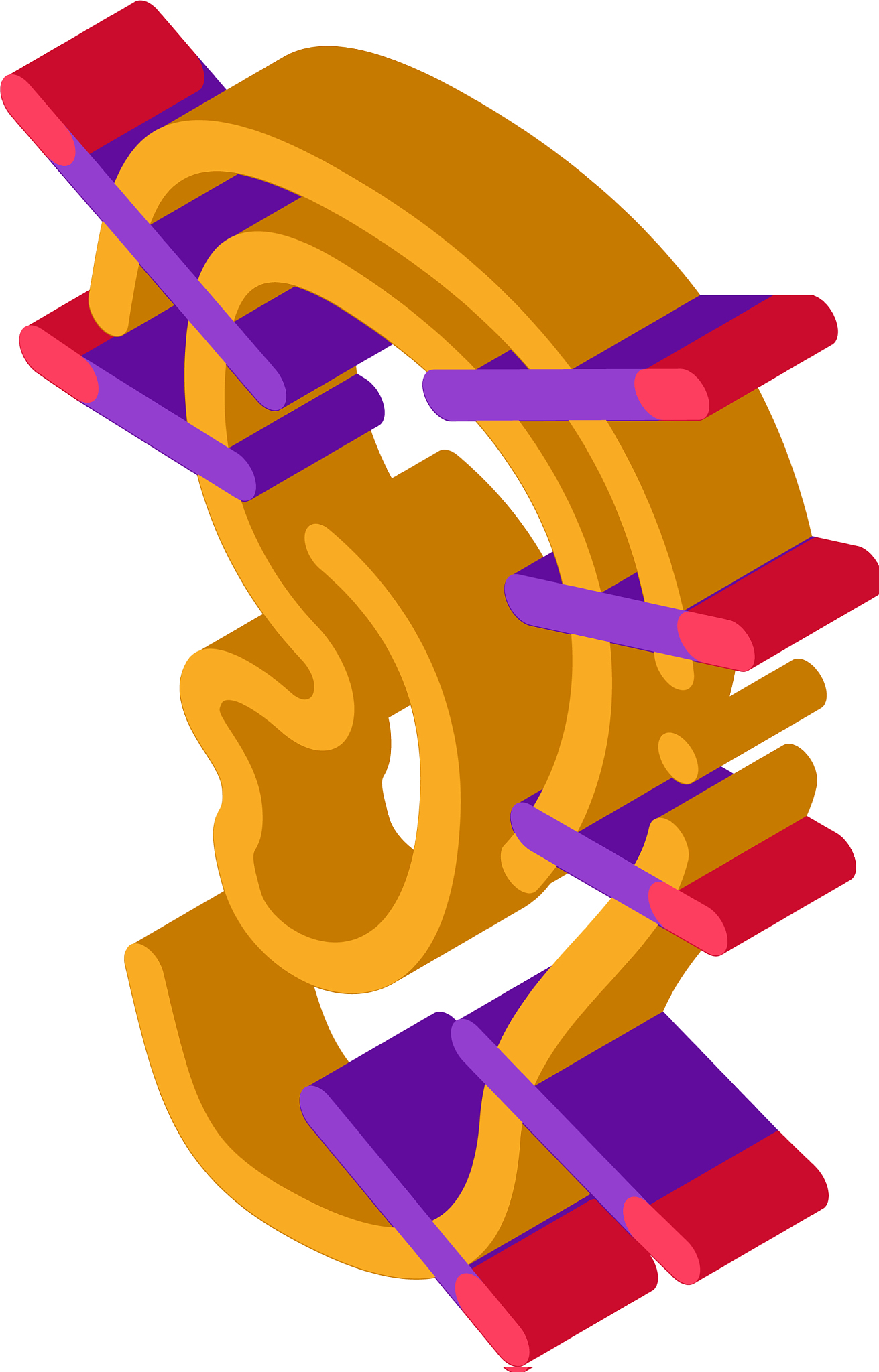 ear acupuncture isometric icon