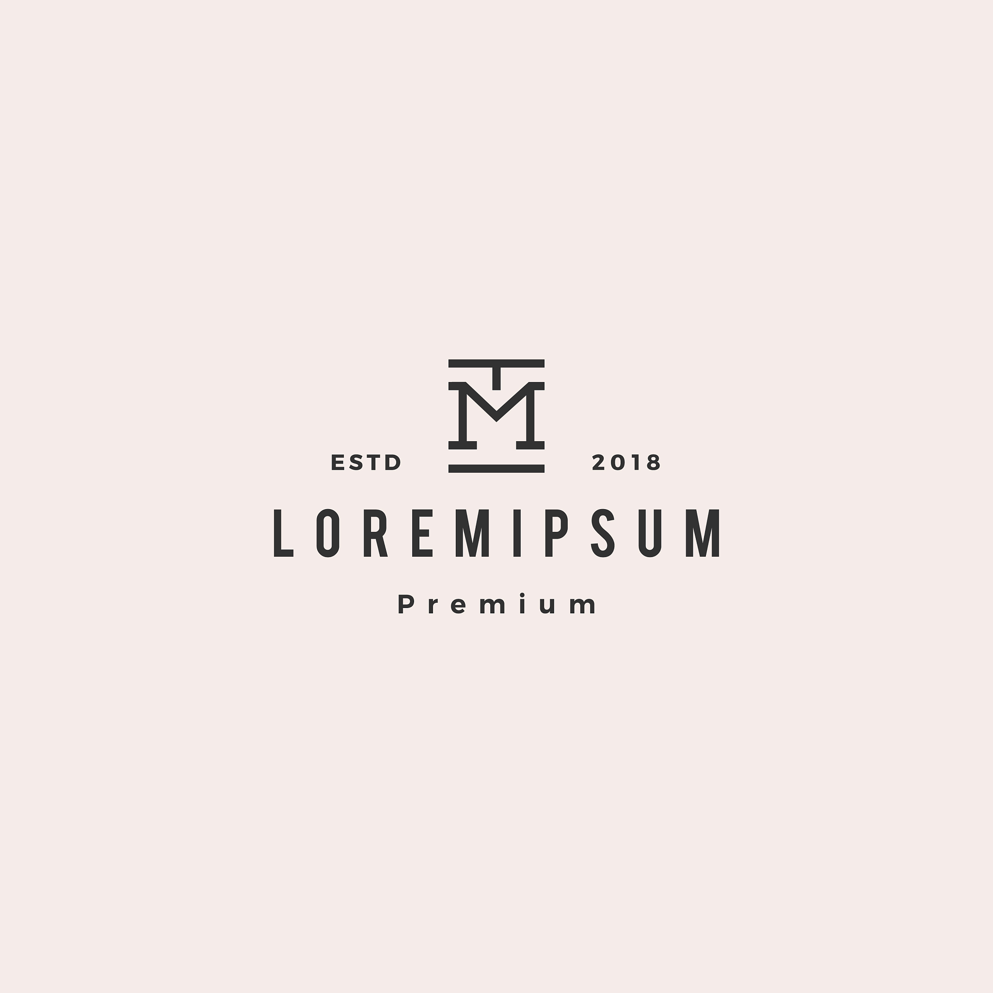 tm mt logo retro vintage hipster initial monogram