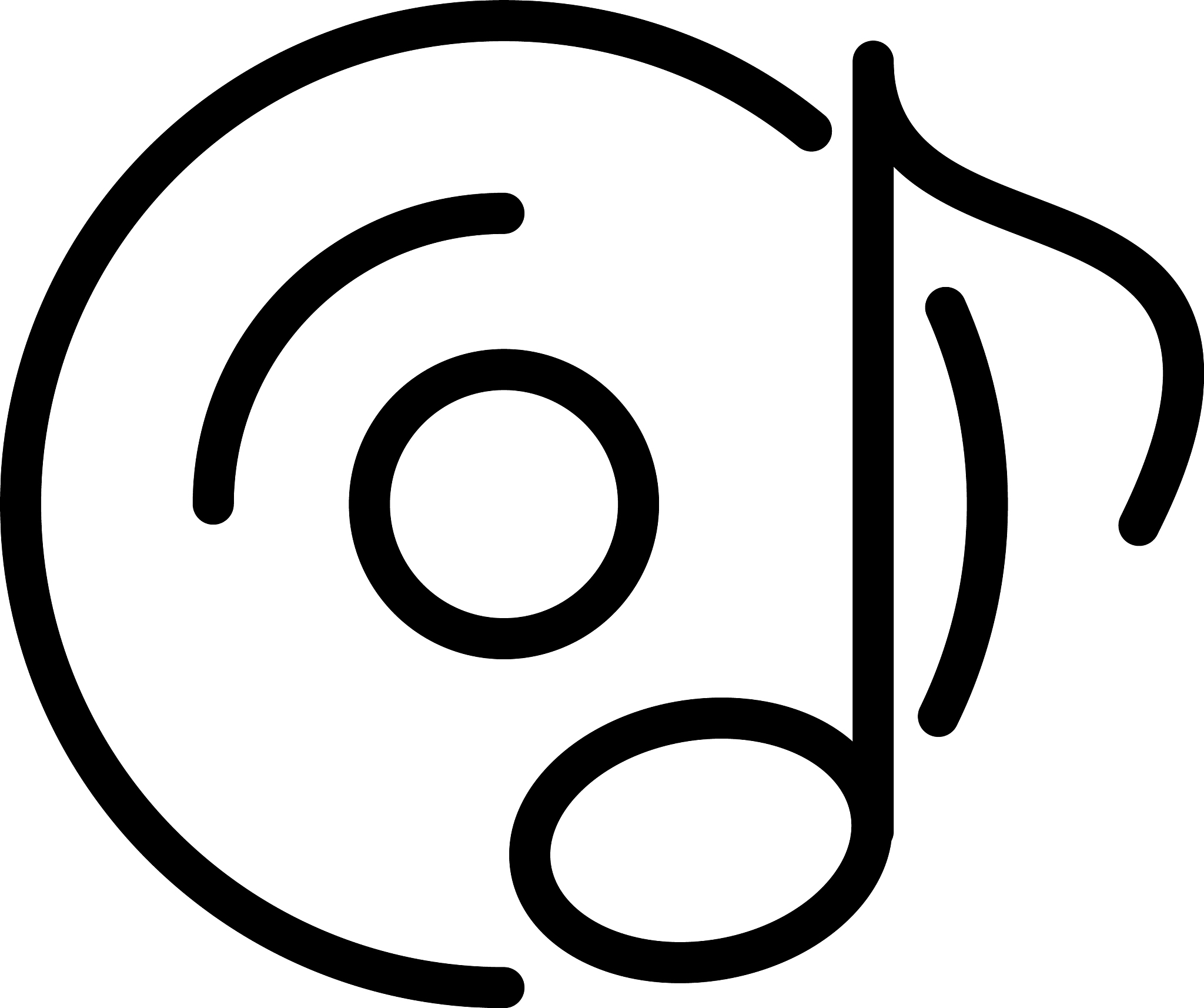music note and vinyl sound line style icon