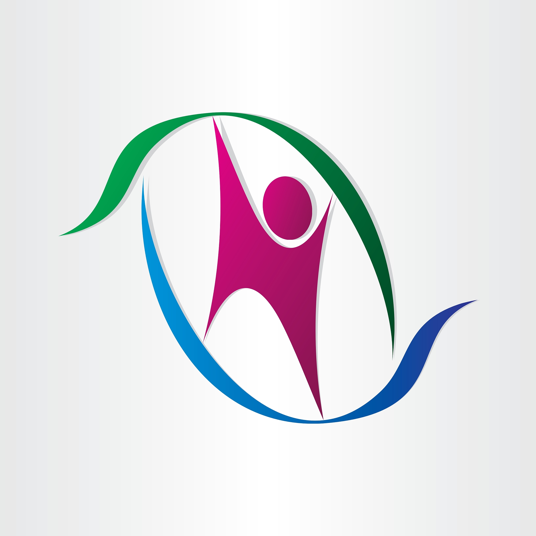 man icon celebrating letter n symbol