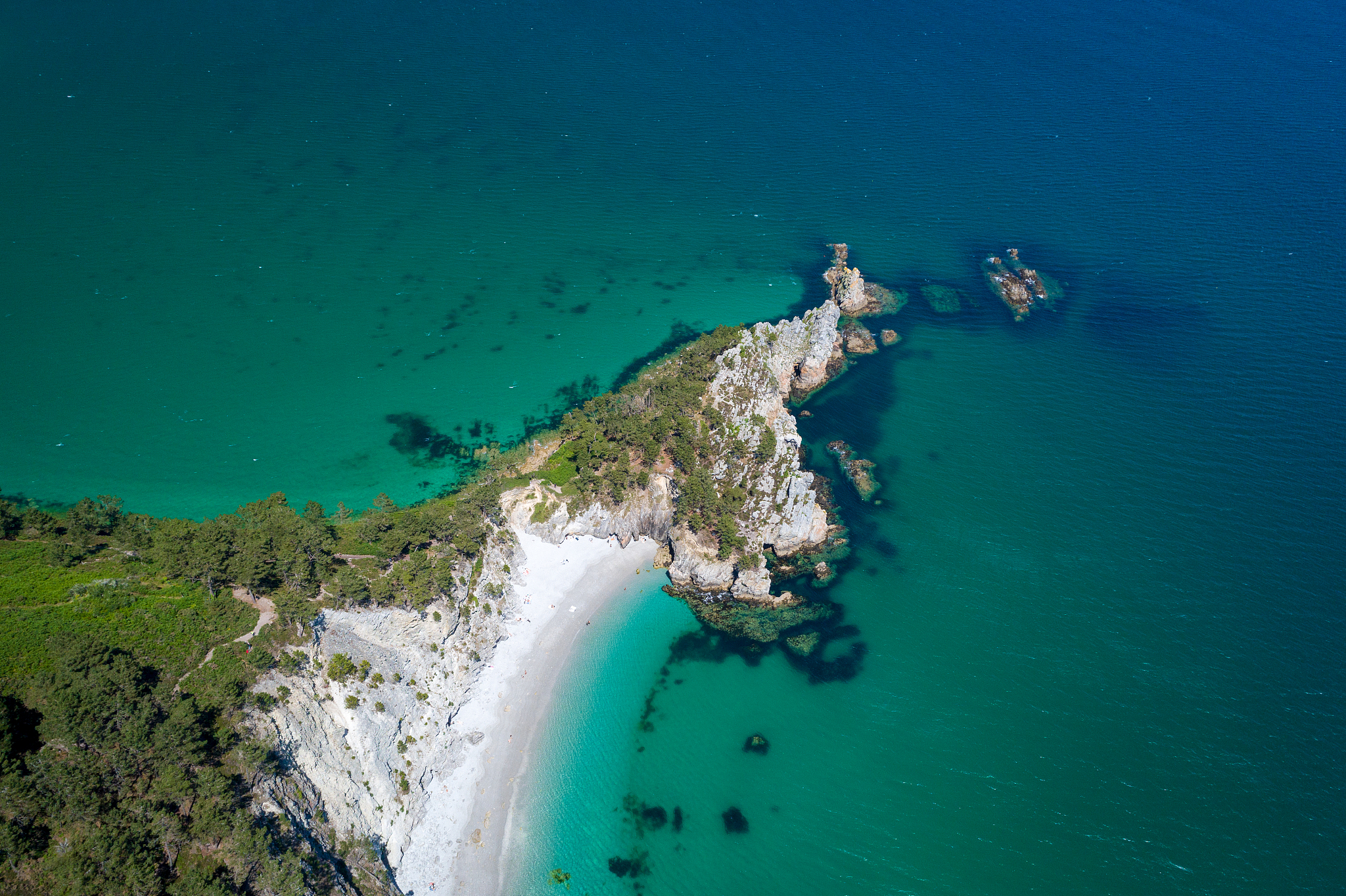 france from the sky : saint-hernot and ile vierge one of the mos