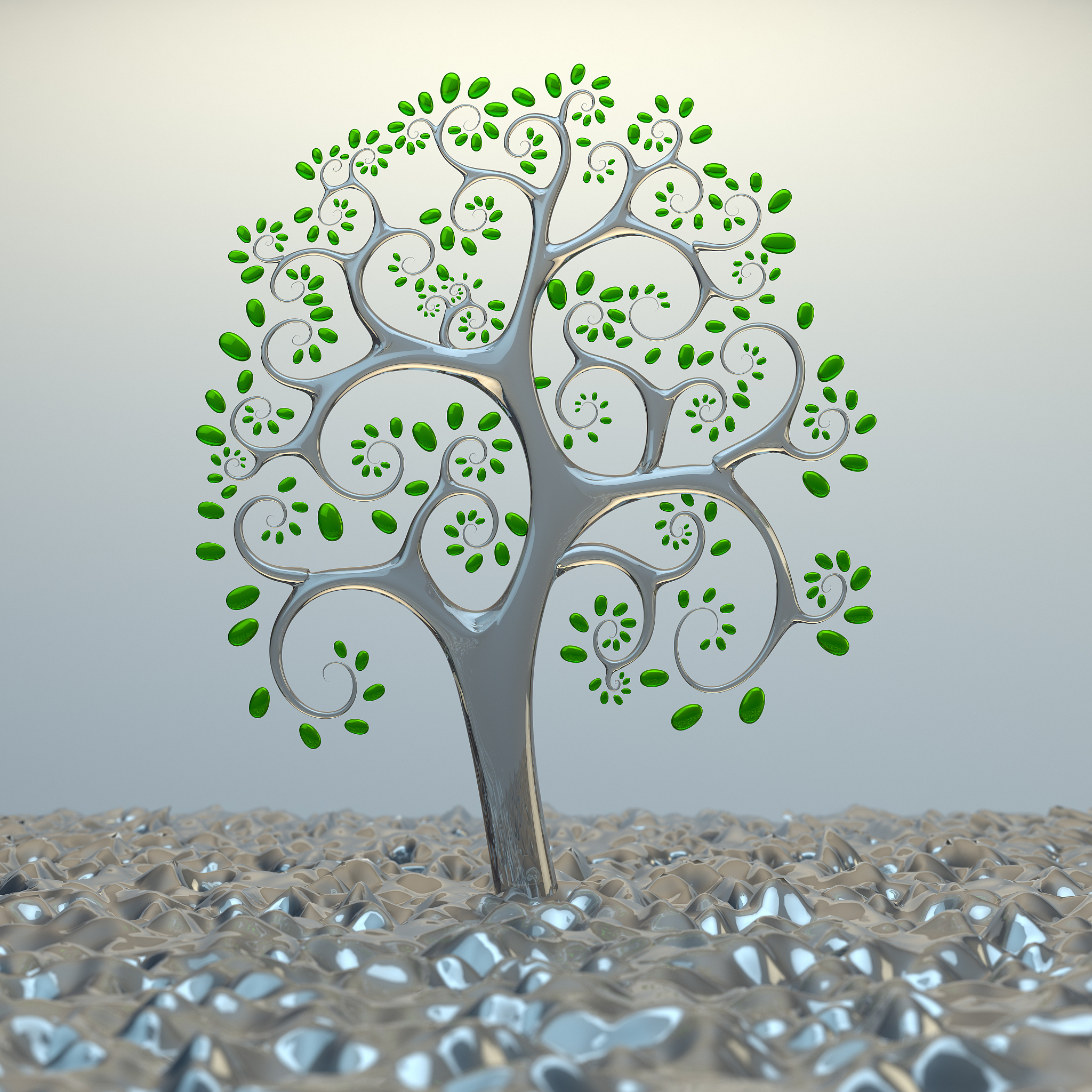 tree from golden section elements.