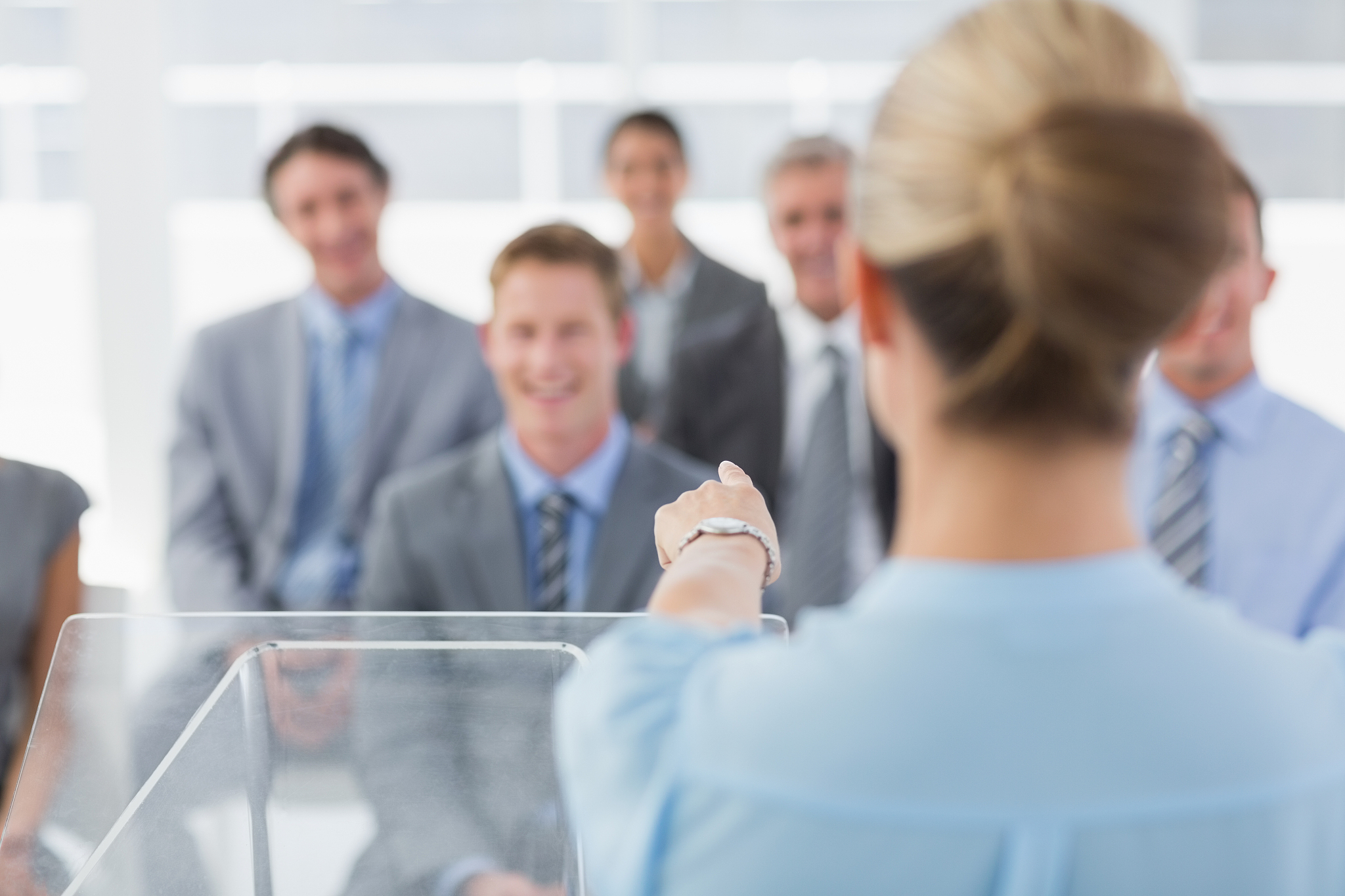 businesswoman doing conference p