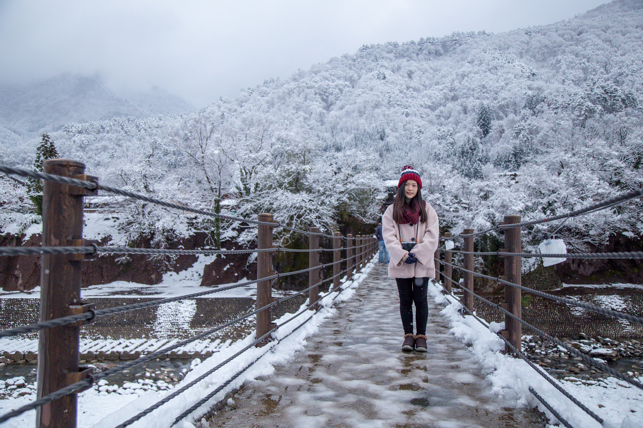 雪,乡村,白川乡,女孩,传统,寒冷,曙暮光,反曲刀,<strong>世界</strong>遗产,一个人