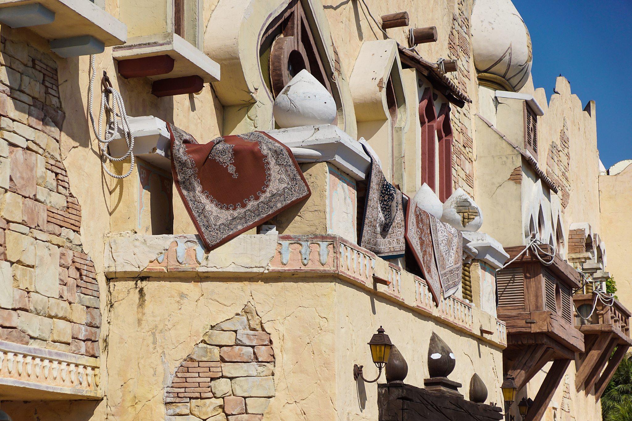architectural detail with sky of building of the arabic islamic 